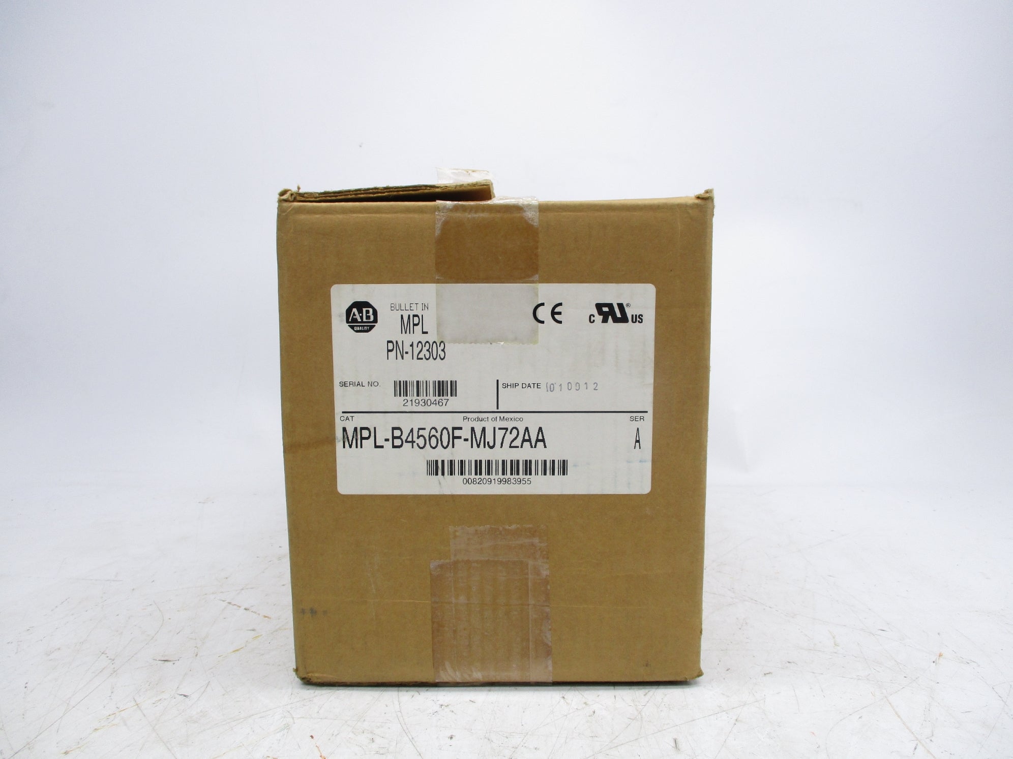 ALLEN BRADLEY MPL-B4560F-MJ72AA SER. A NSMP