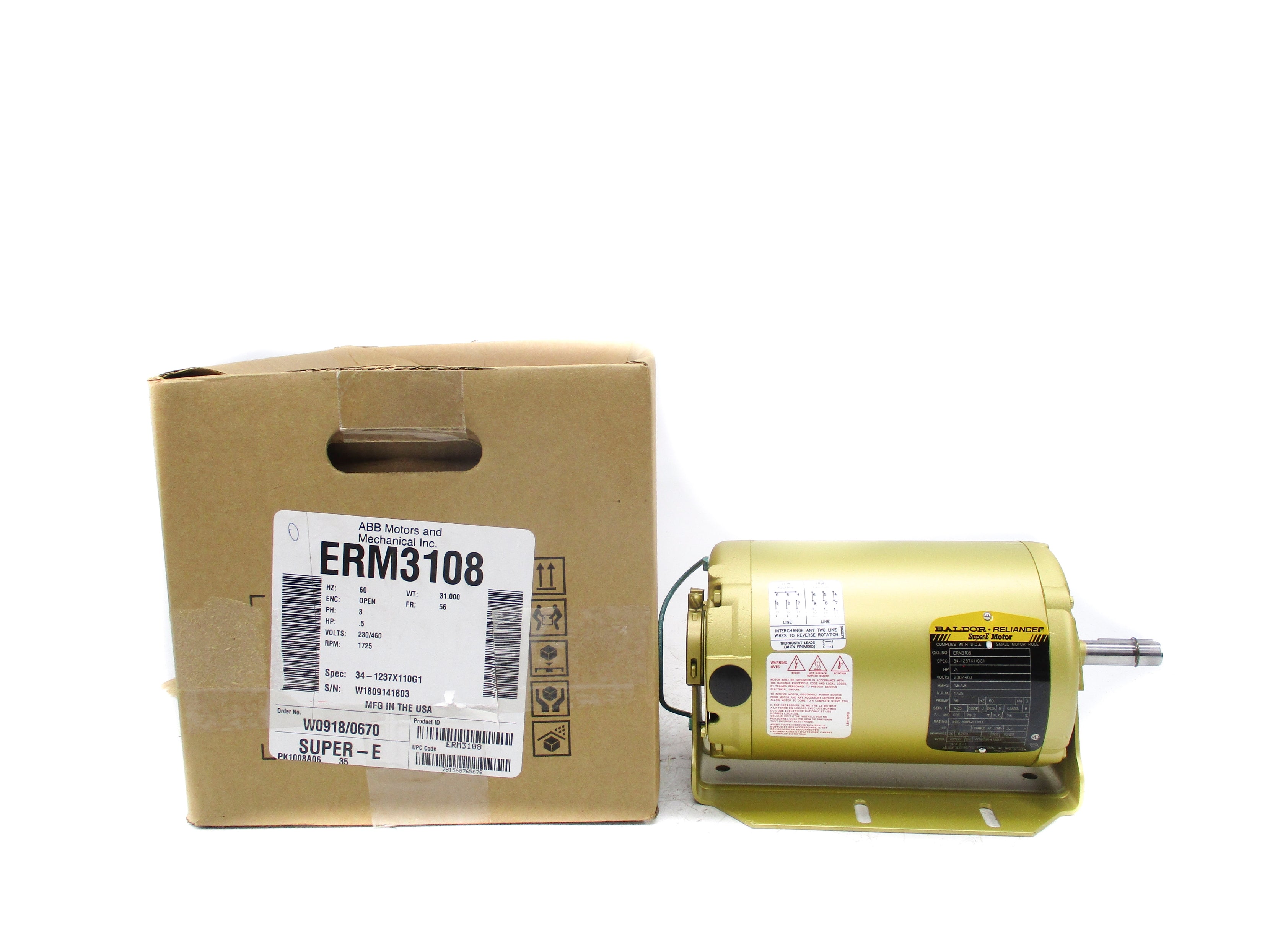 BALDOR ERM3108 NSMP