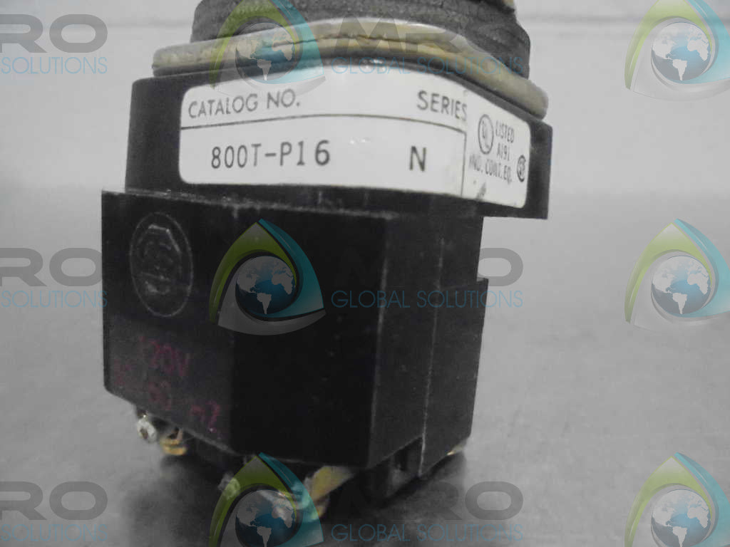 ALLEN BRADLEY 800T-P16R SER. N RED PILOT LIGHT *USED*