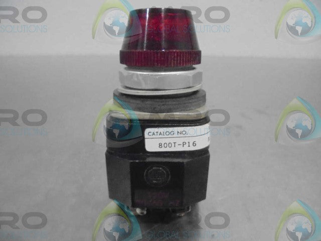 ALLEN BRADLEY 800T-P16R SER. N RED PILOT LIGHT *USED*