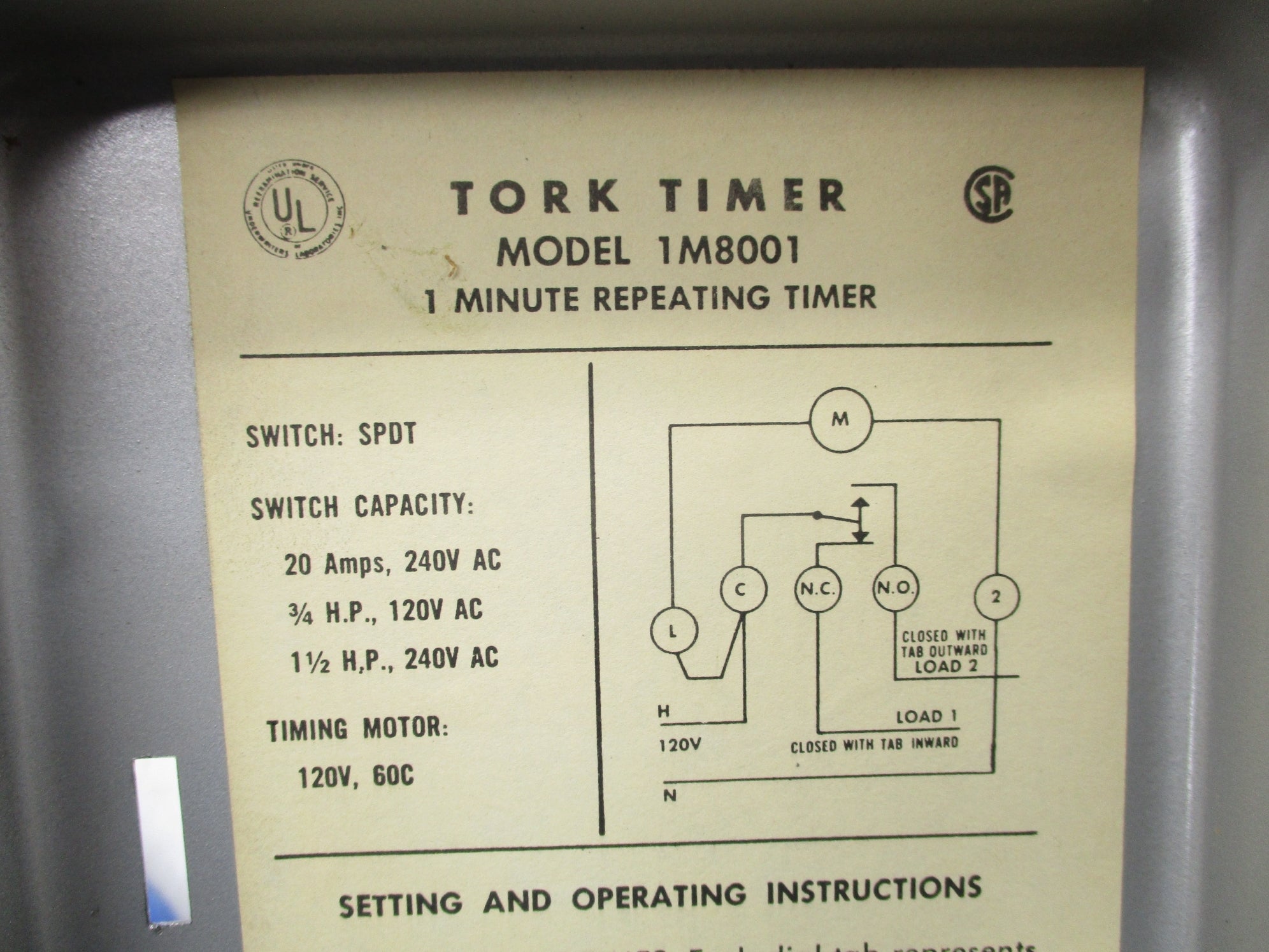 TORK 1M8001 NSNP