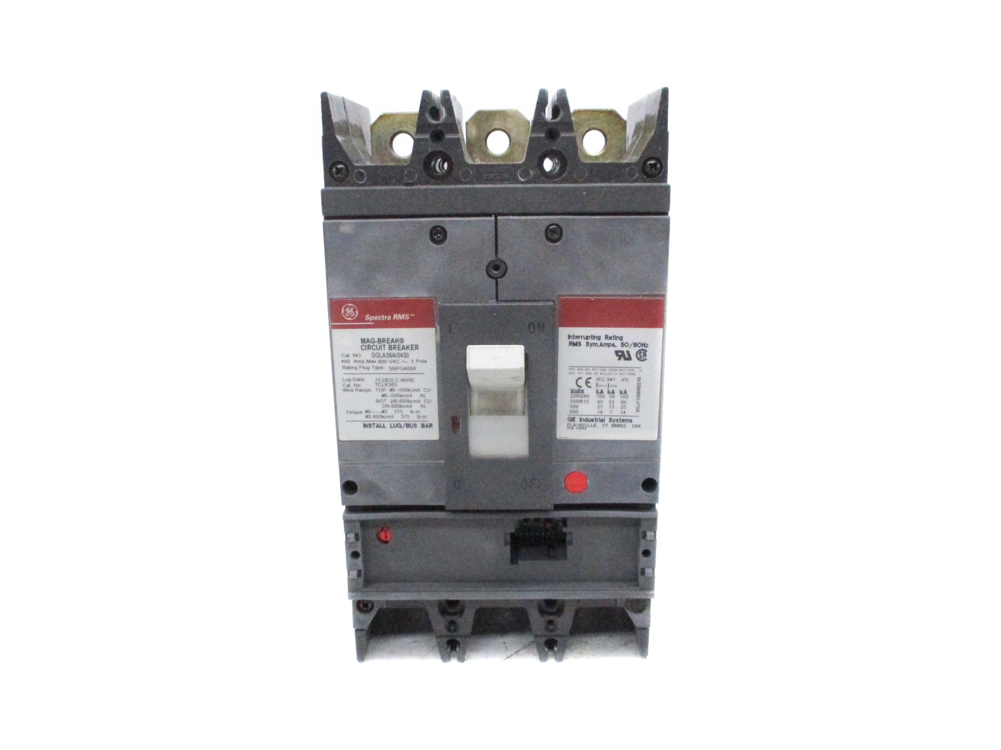 GENERAL ELECTRIC SGLA36AI0400 400A 600VAC UNMP