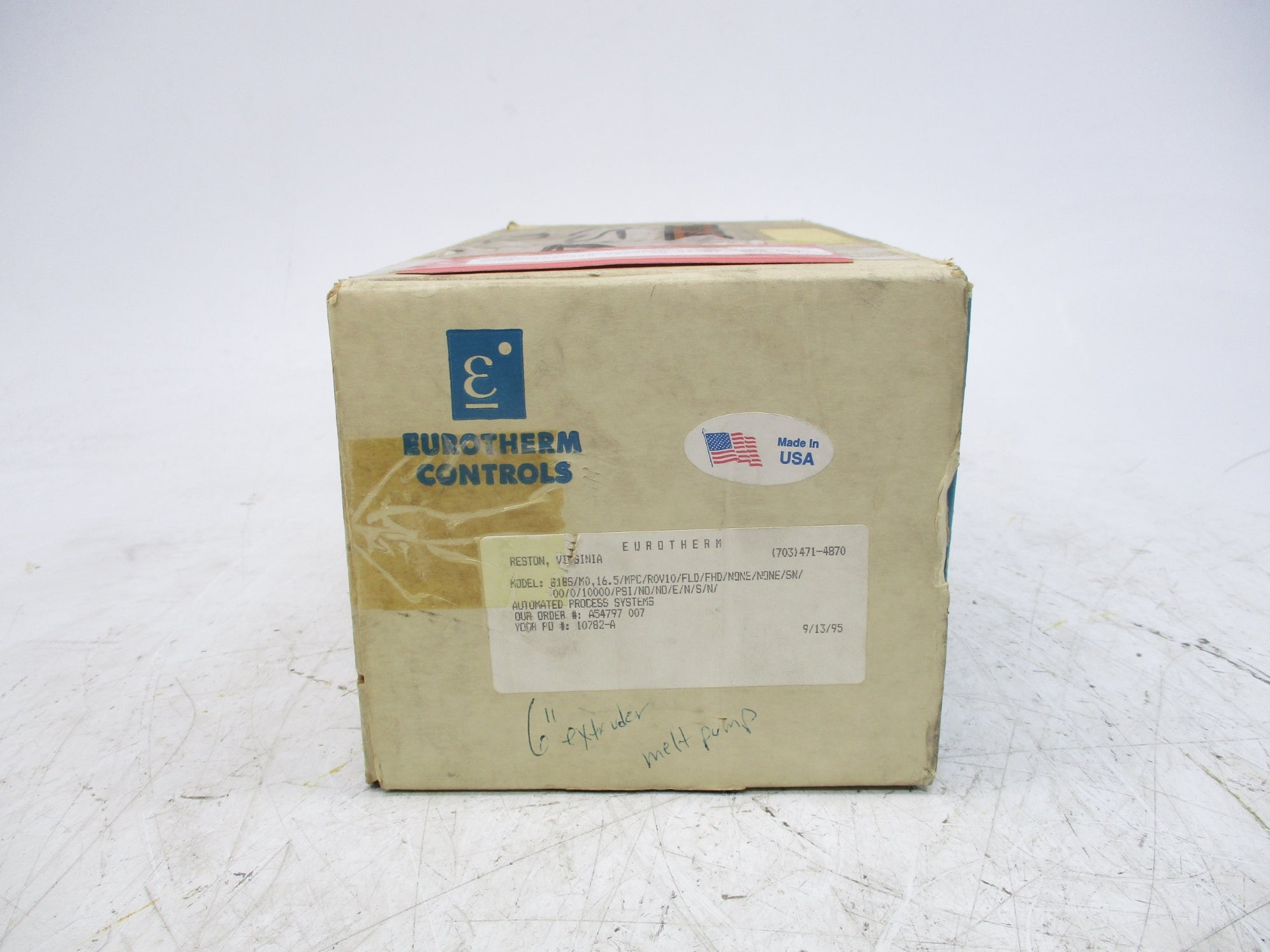EUROTHERM 818S/M0,16.5/MPC/R0V10/FLD/FHD/NONE/NONE/SN/00/0/10000/PSI/NO/NO NSMP