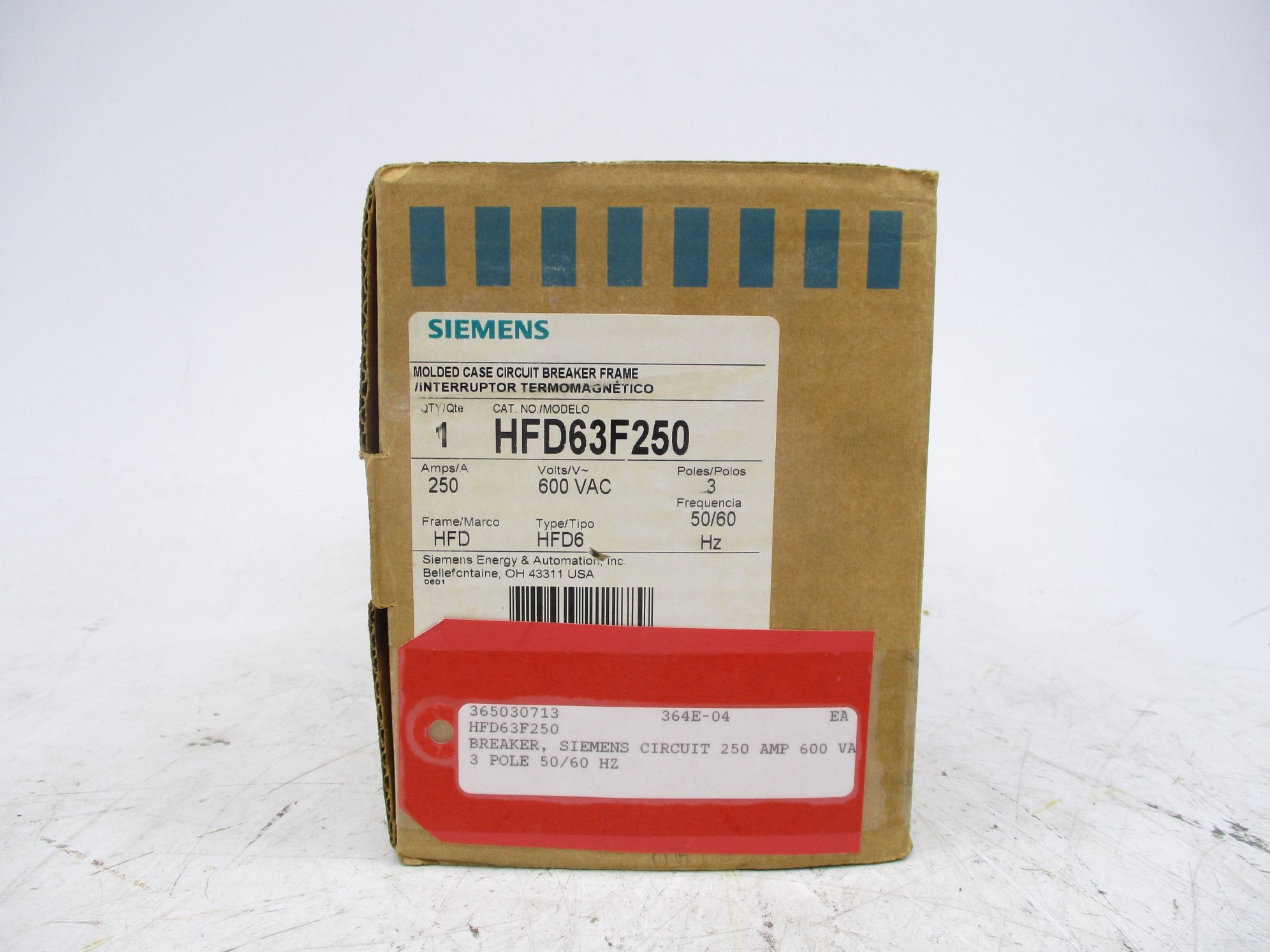 SIEMENS HFD63F250 250A 600VAC NSMP