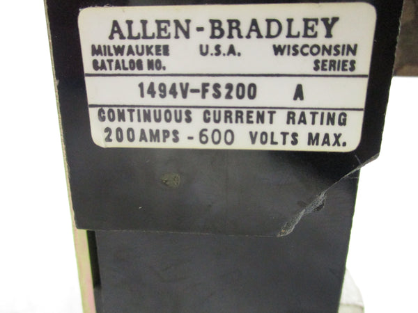 ALLEN BRADLEY 1494V-FS200 SER. A (AS PICTURED) UNMP