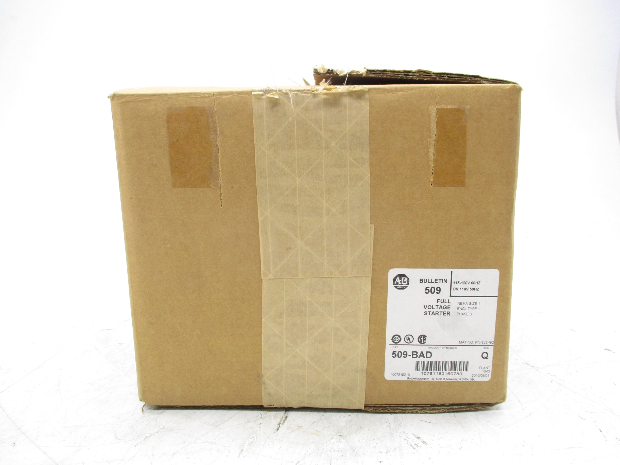 ALLEN BRADLEY 509-BAD SER. Q (BR/WH) NSMP