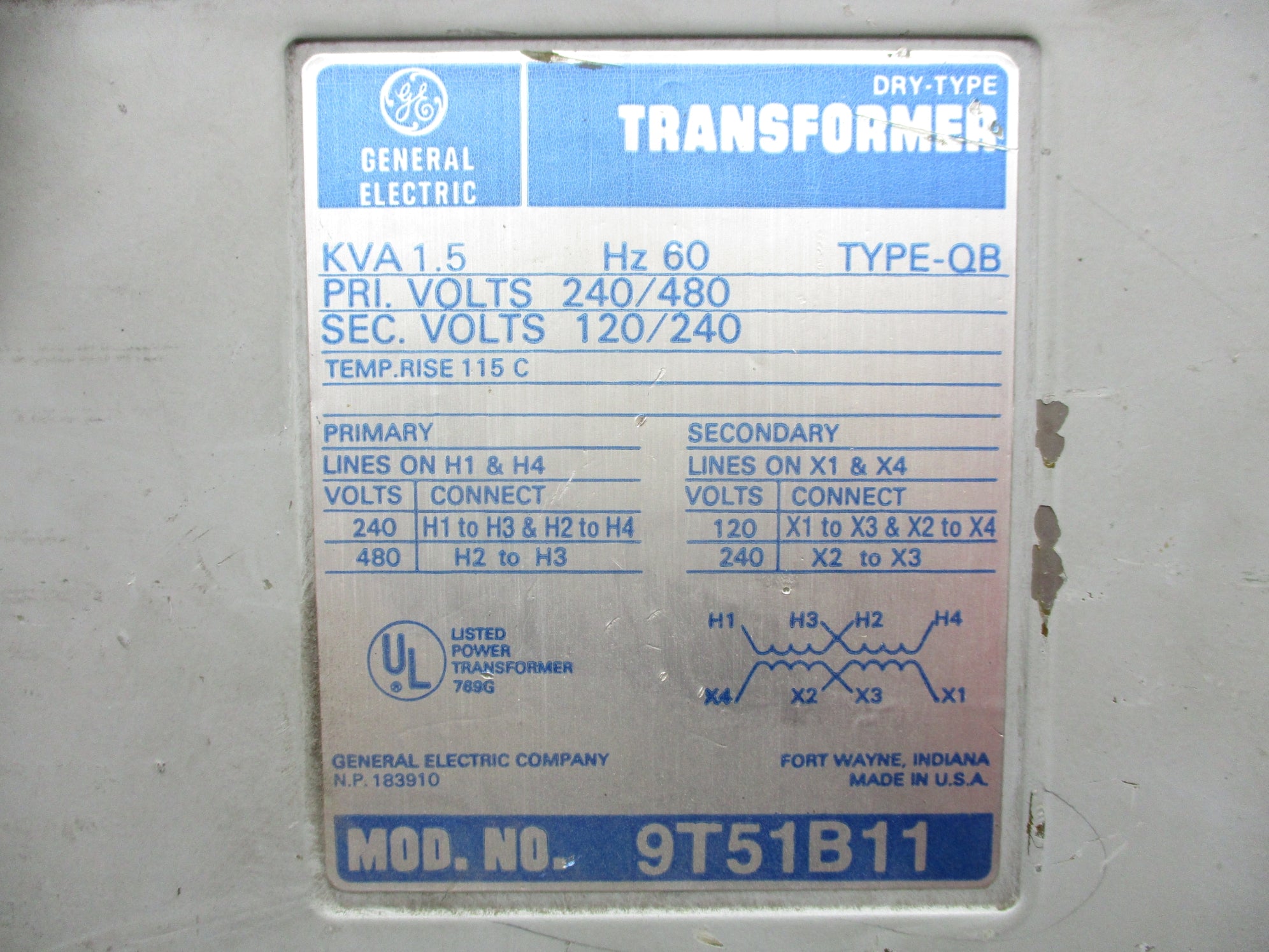 GENERAL ELECTRIC 9T51B11 UNMP