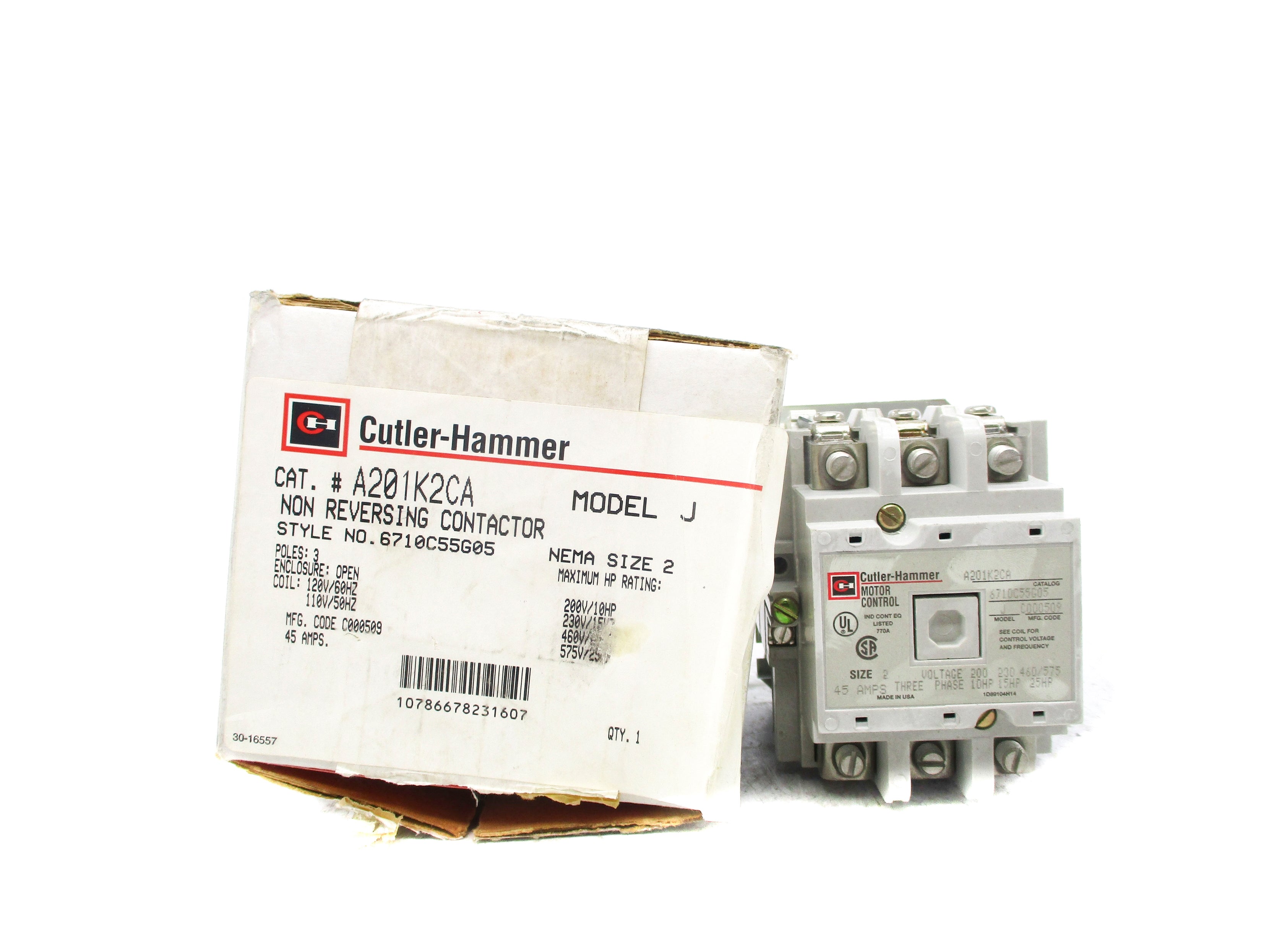 CUTLER HAMMER A201K2CA 120V NSMP