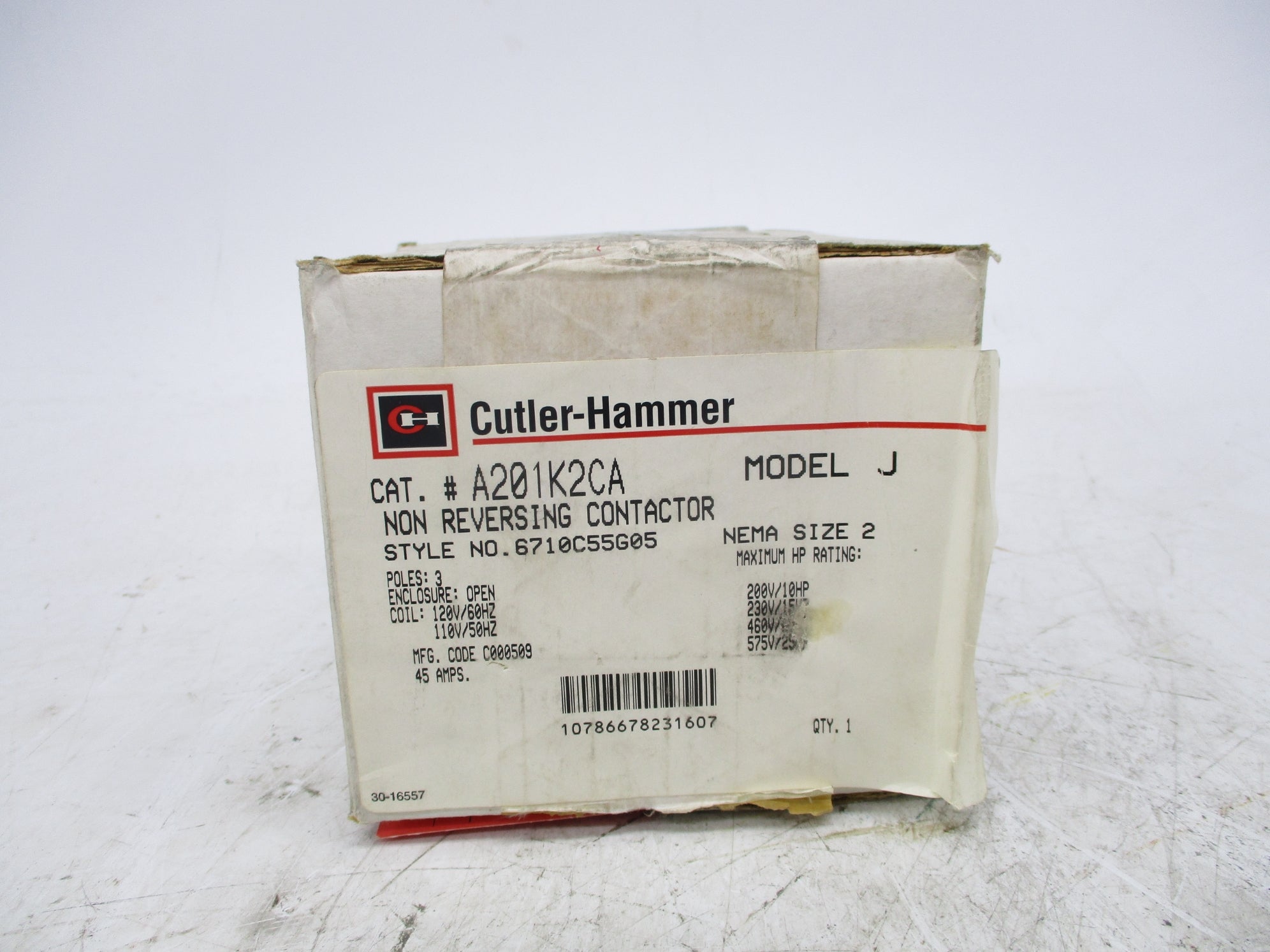 CUTLER HAMMER A201K2CA 120V NSMP