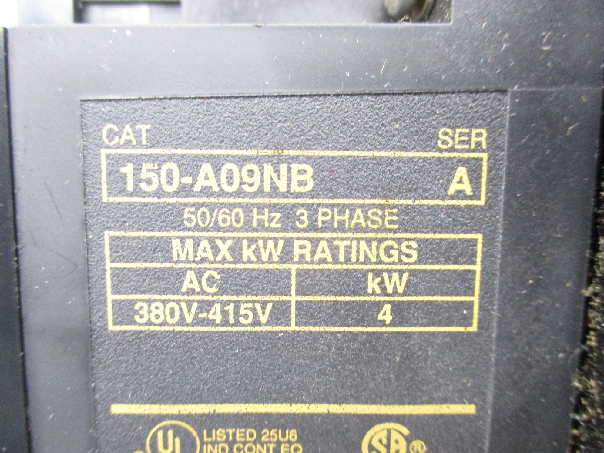 ALLEN BRADLEY 150-A09NB SER. A 380/415VAC 9A UNMP