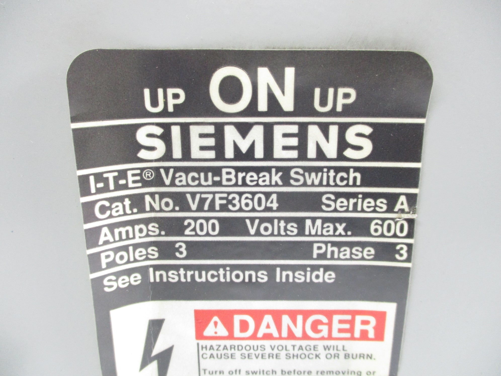SIEMENS V7F3604 SER. A NSNP