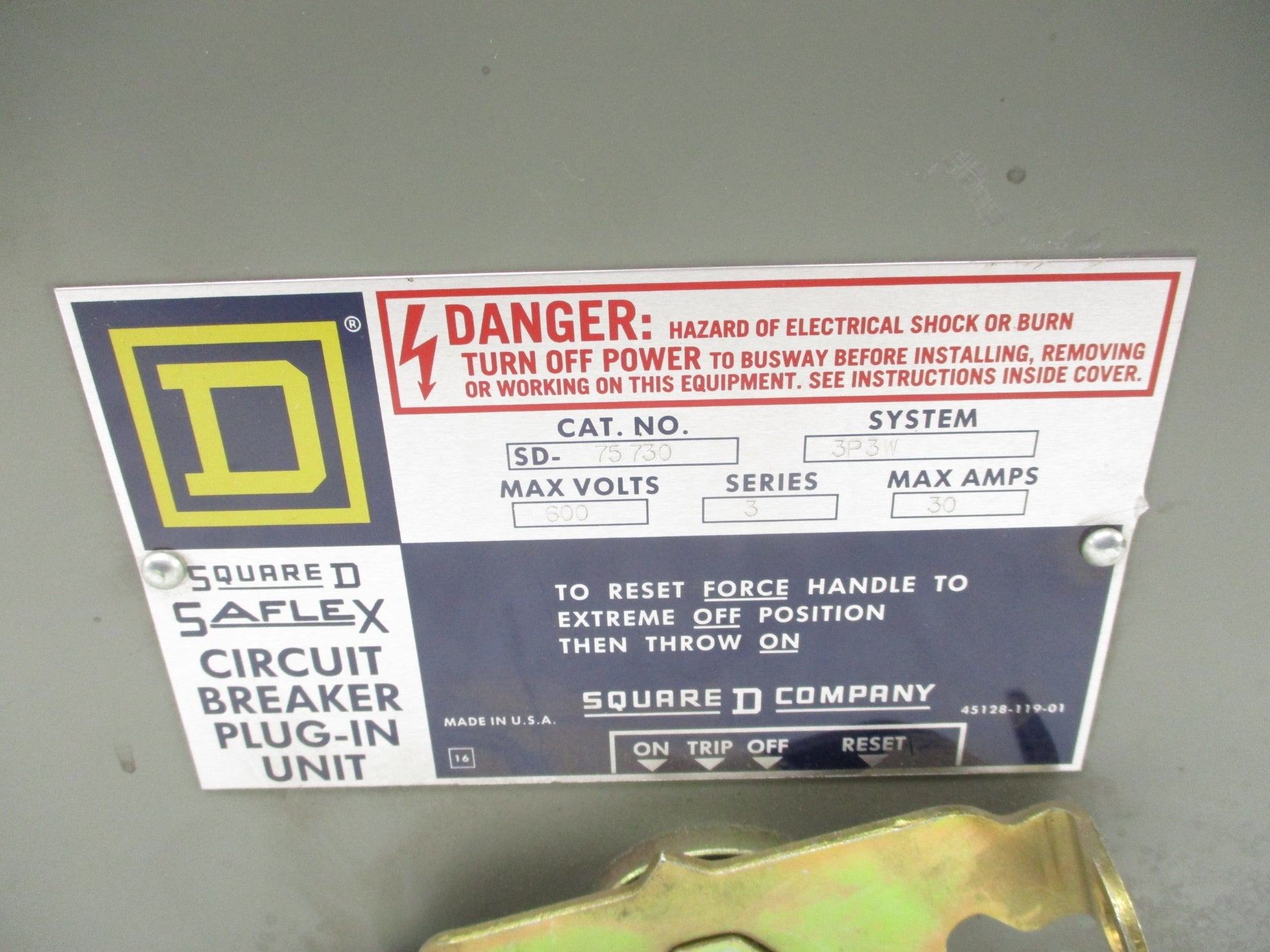 SQUARE D SD75730 NEW SER. 3 30A 600V NSNP