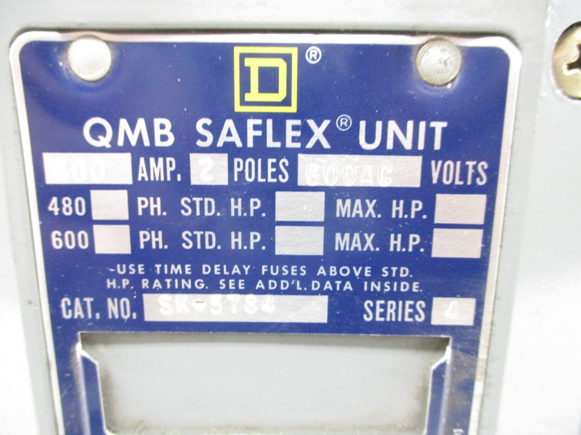 SQUARE D SK5784 SER. 4 NSNP