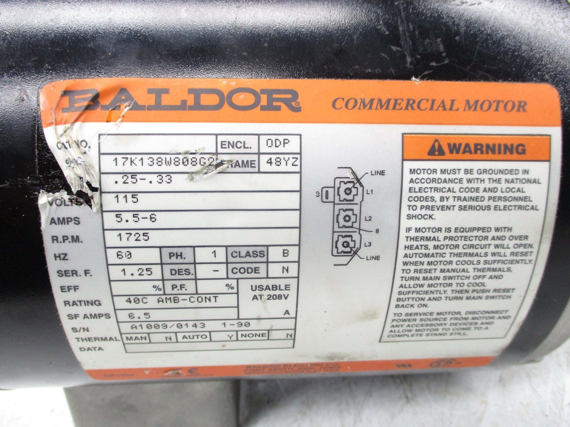 BALDOR 17K138W808G2 NSNP