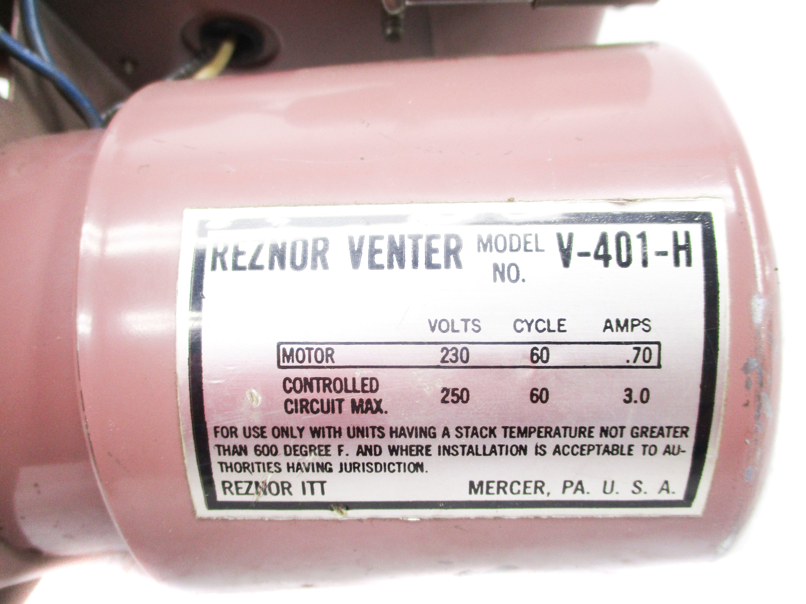 REZNOR VENTER V-401-H UNMP
