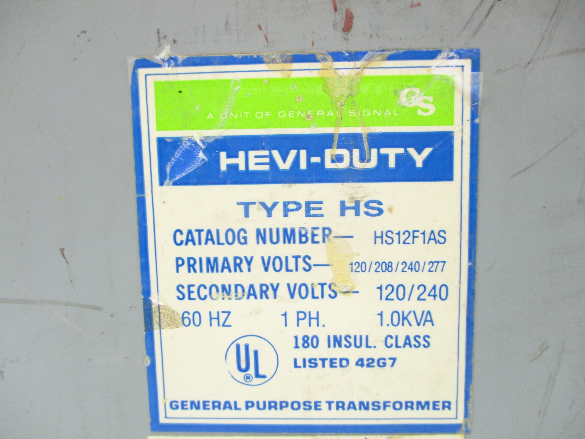 GENERAL SIGNAL HS12F1AS UNMP