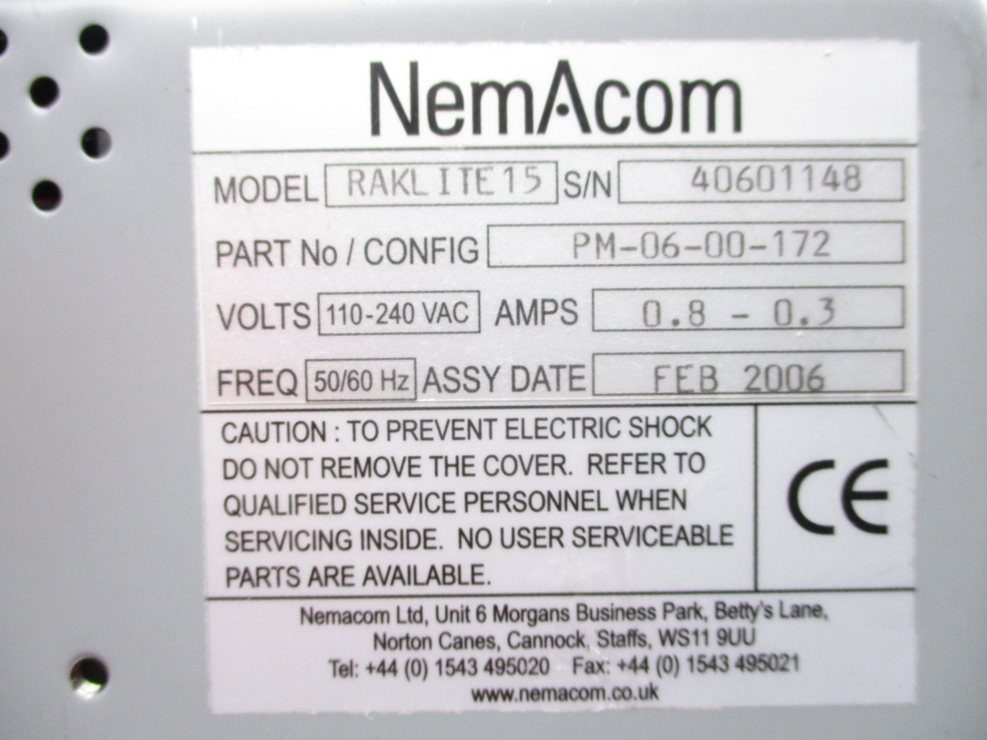 NEMACOM PM-06-00-172 UNMP