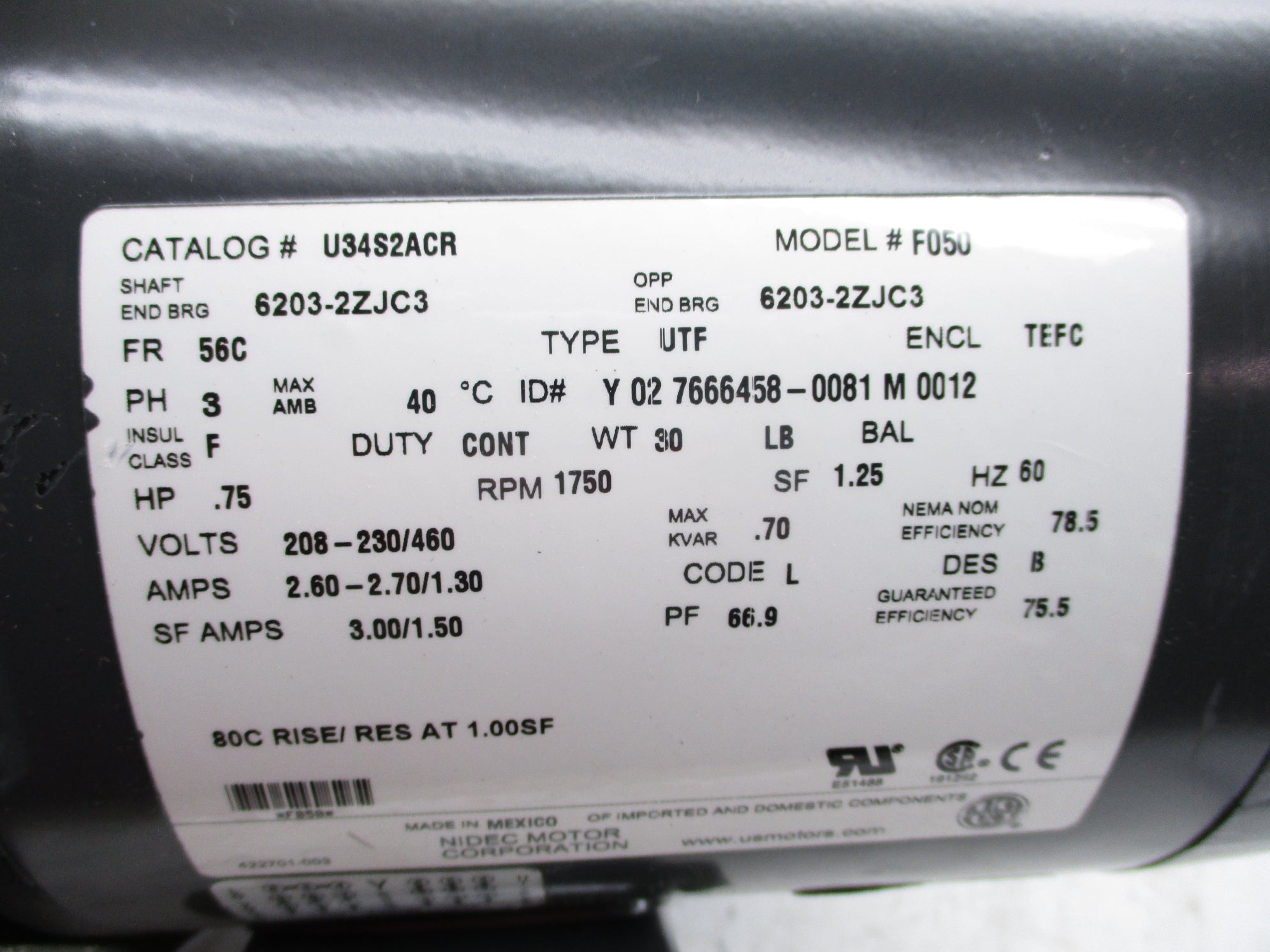 US MOTORS U34S2ACR UNMP