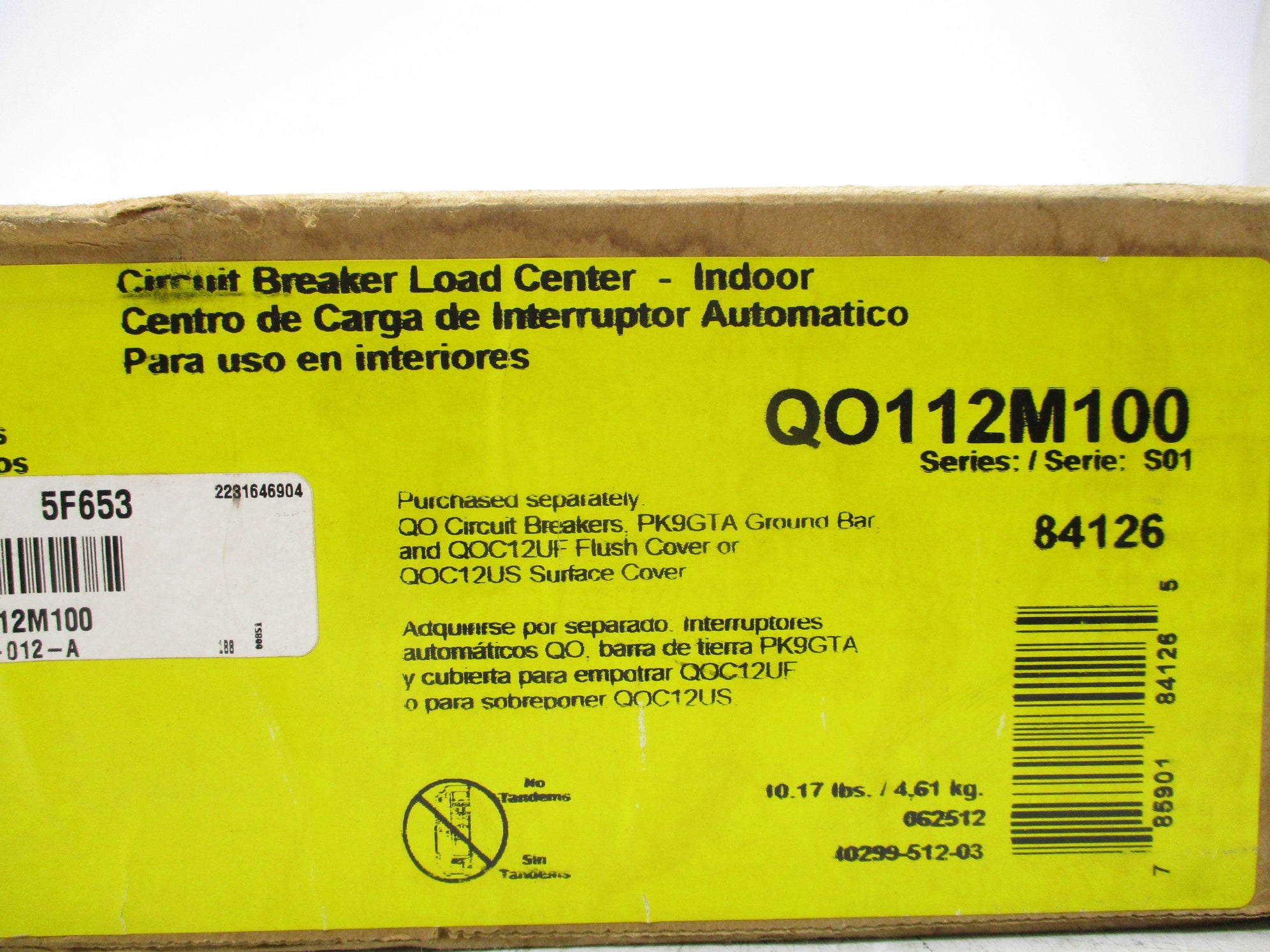 SQUARE D QO112M100 SER. S01 NSFS