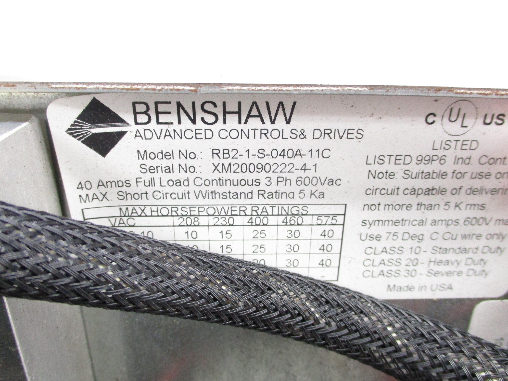BENSHAW RB2-1-S-040A-11C NSNP