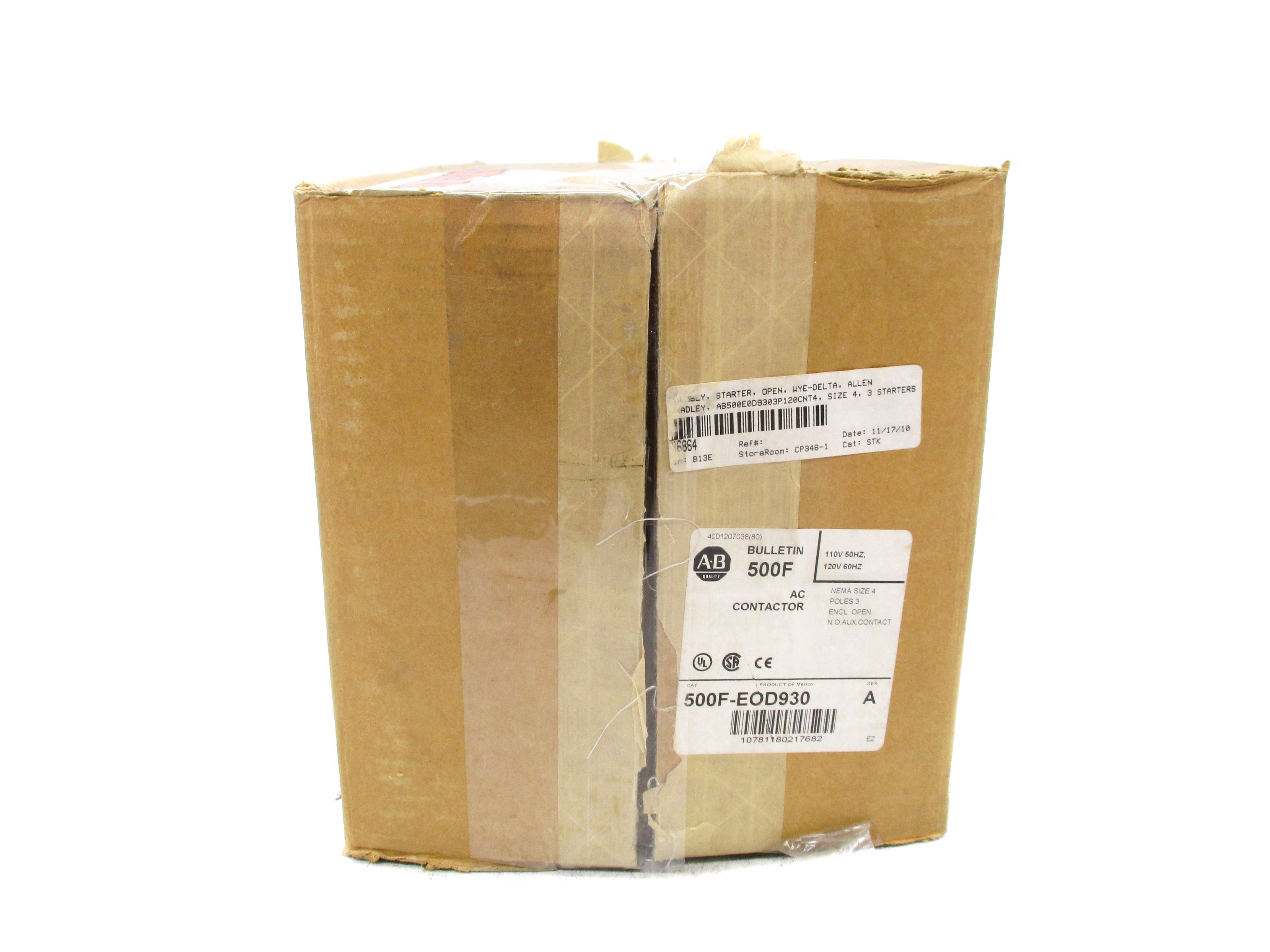 INDUSTRIAL SPARE PART 500F-EOD930 SER. A 110/115-120V 135A (BR/WH) (AS PICTURED) NSMP