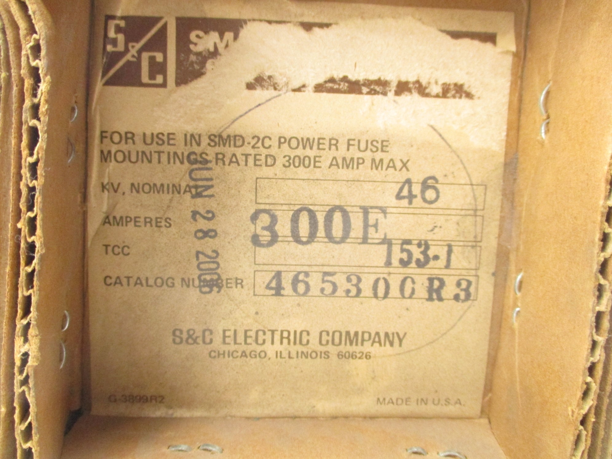 S&C ELECTRIC 465300R3 NSFS