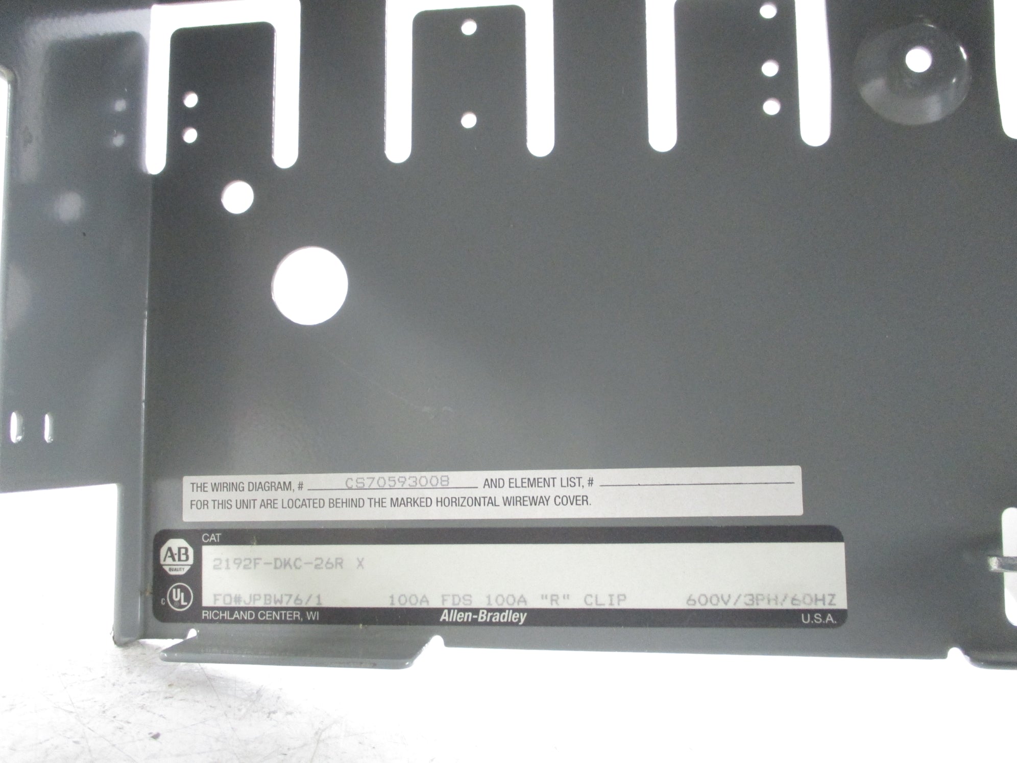 ALLEN BRADLEY 2192F-DKC-26R (AS PICTURED) NSNP