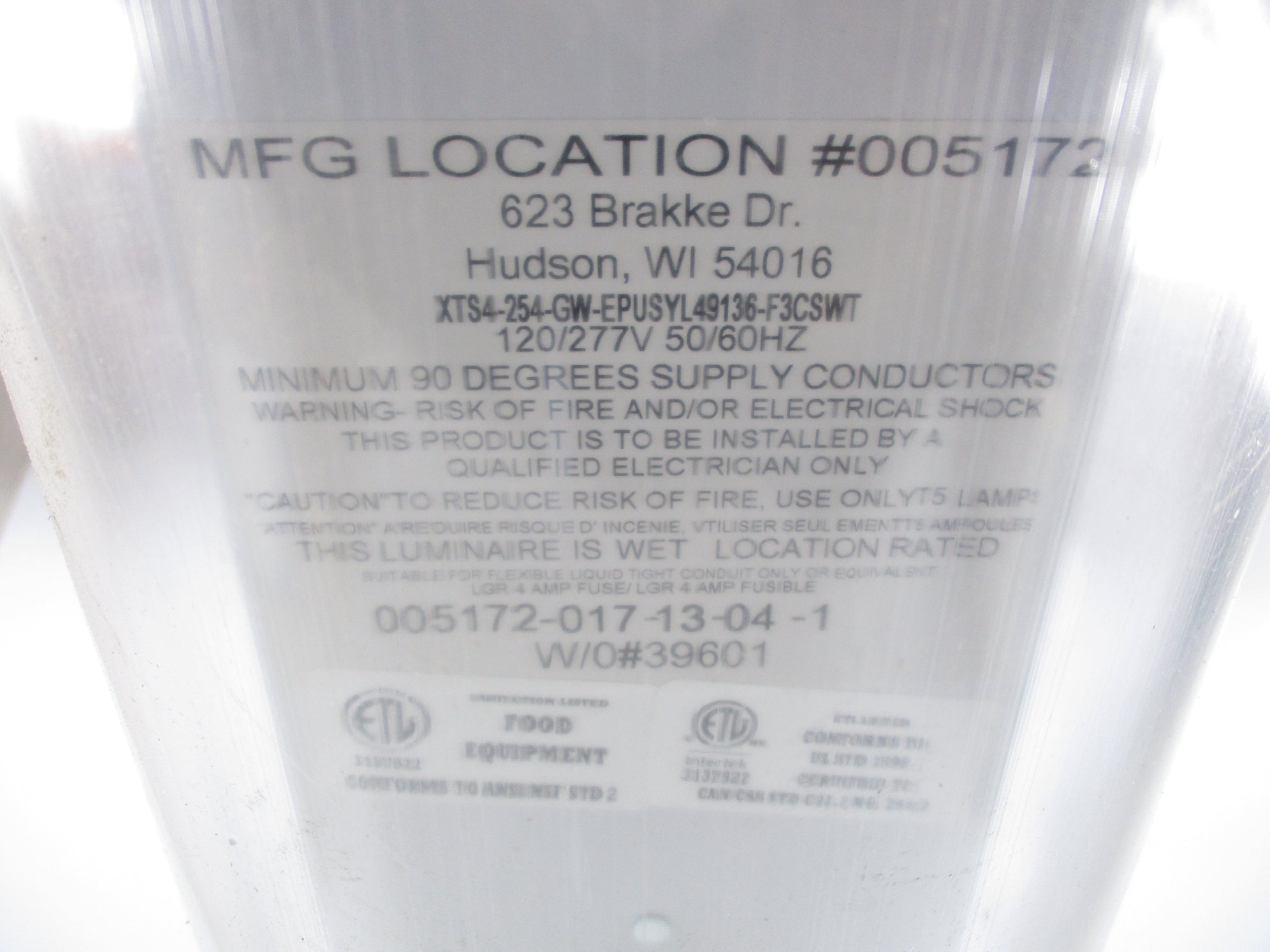 HUBBELL XTS4-254-GW-EPUSYL49136-F3CSWT NSNP