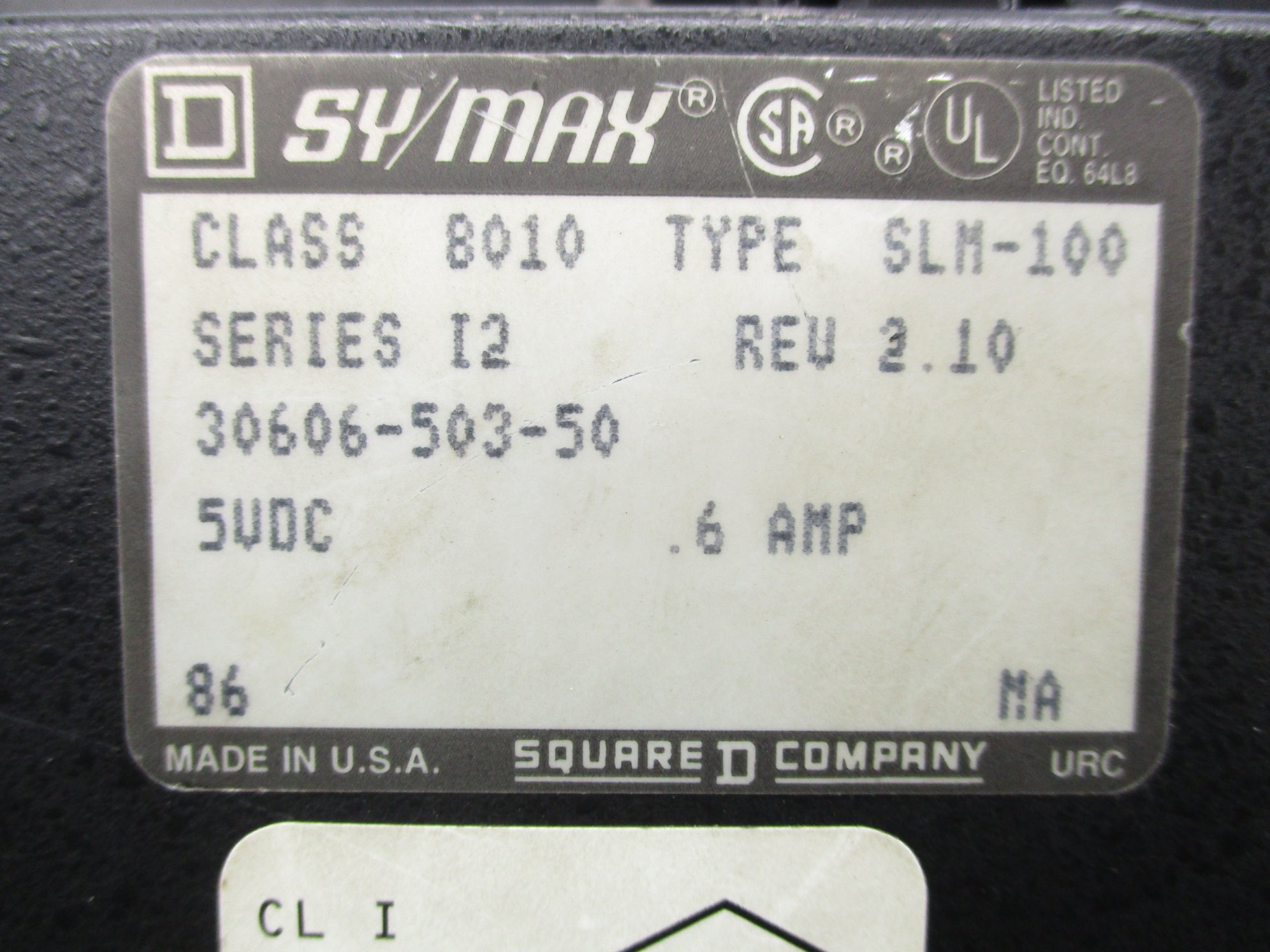 SQUARE D 8010SLM100 SER. I2 UNMP