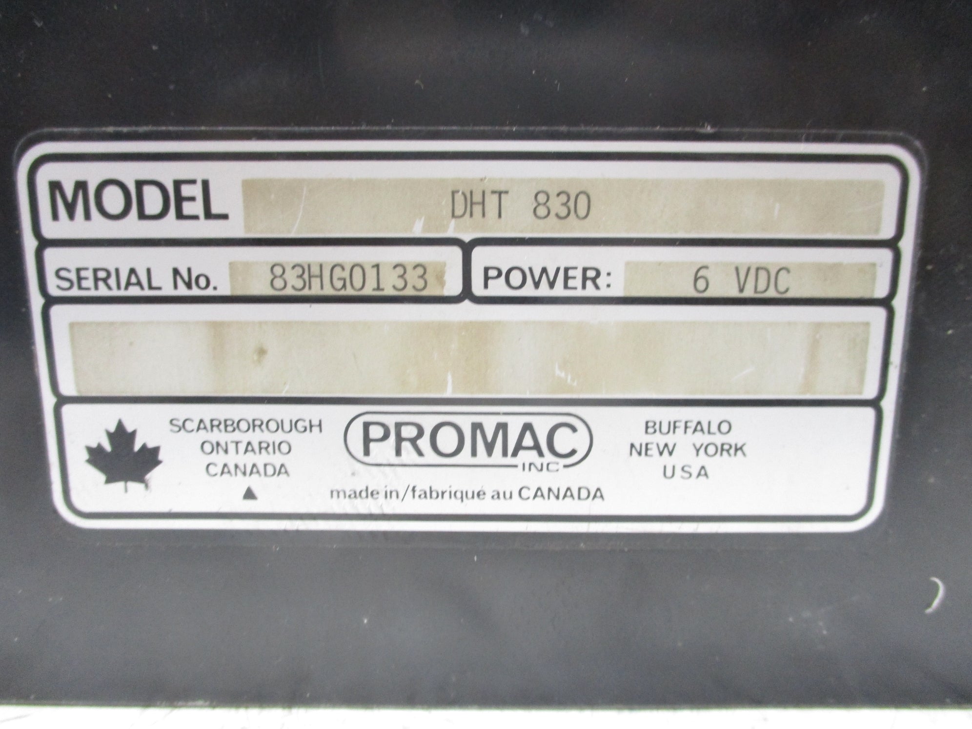 PROMAC DHT830 UNMP