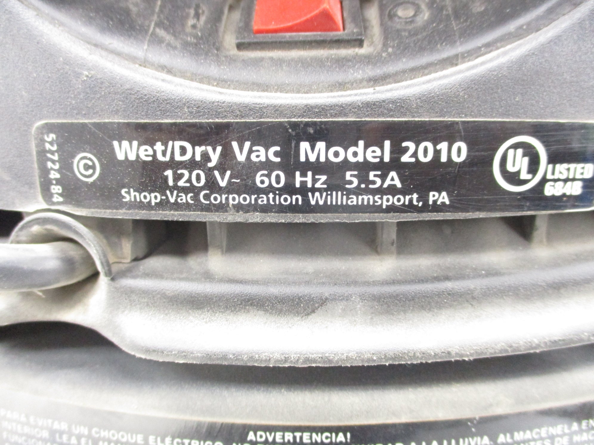 SHOP-VAC 2010 UNMP
