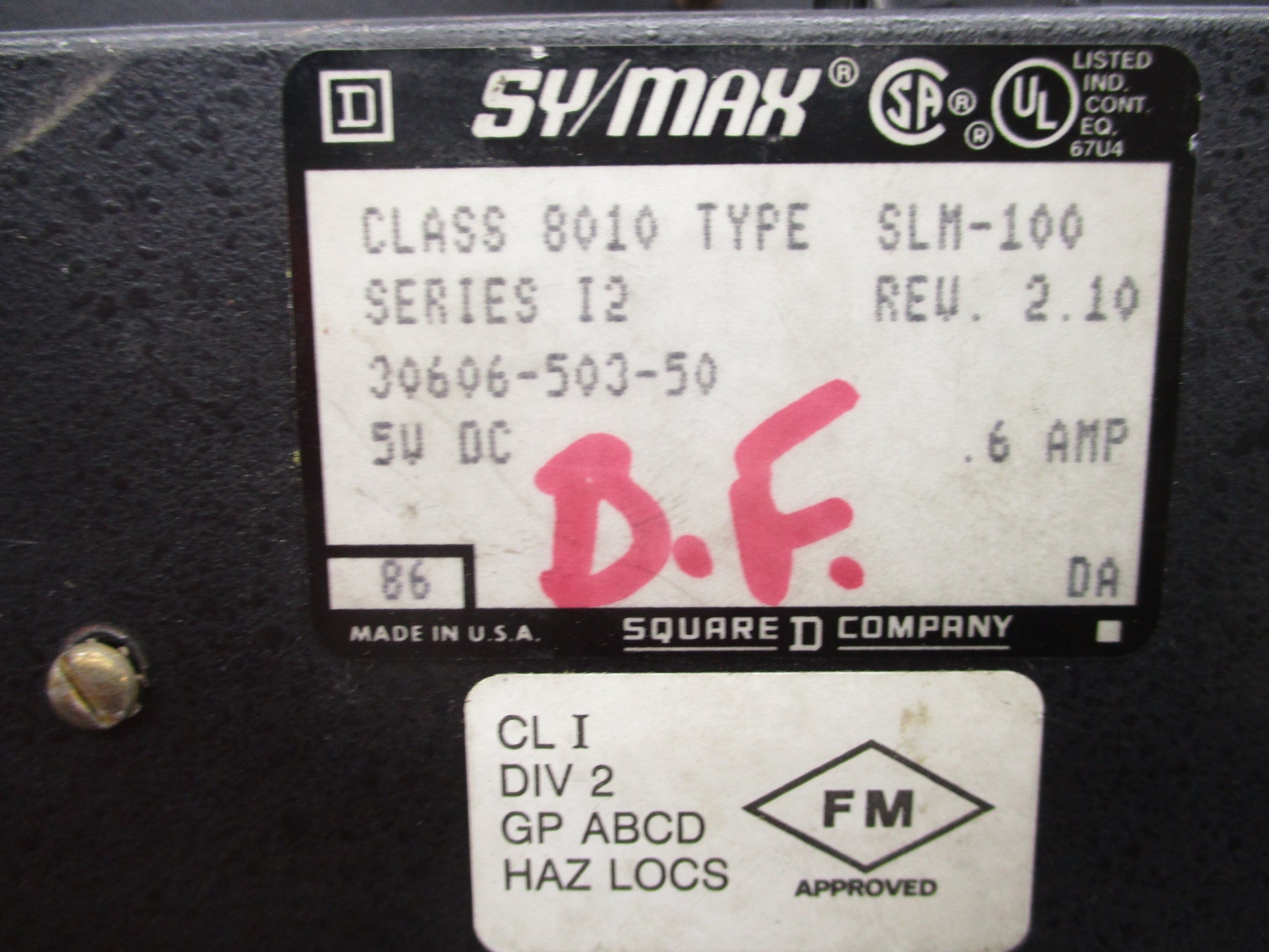 SQUARE D 8010SLM100 SER. I2 (AS PICTURED) UNMP