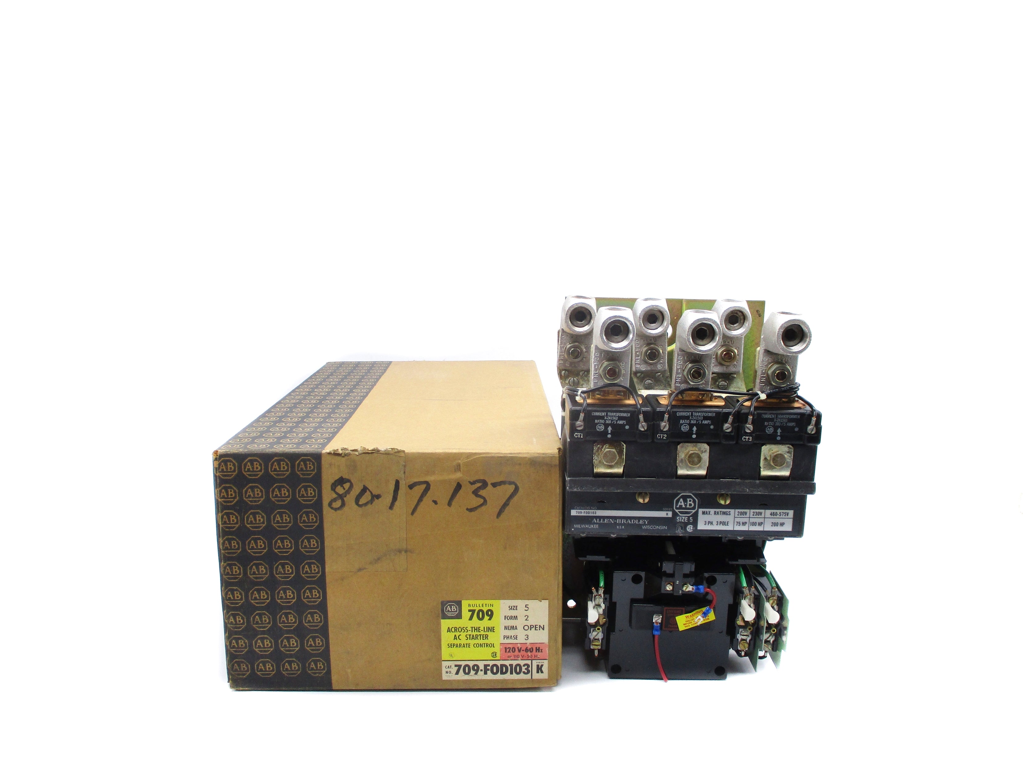 ALLEN BRADLEY 709-FOD103 SER. K 120V (BR/YL) NSMP