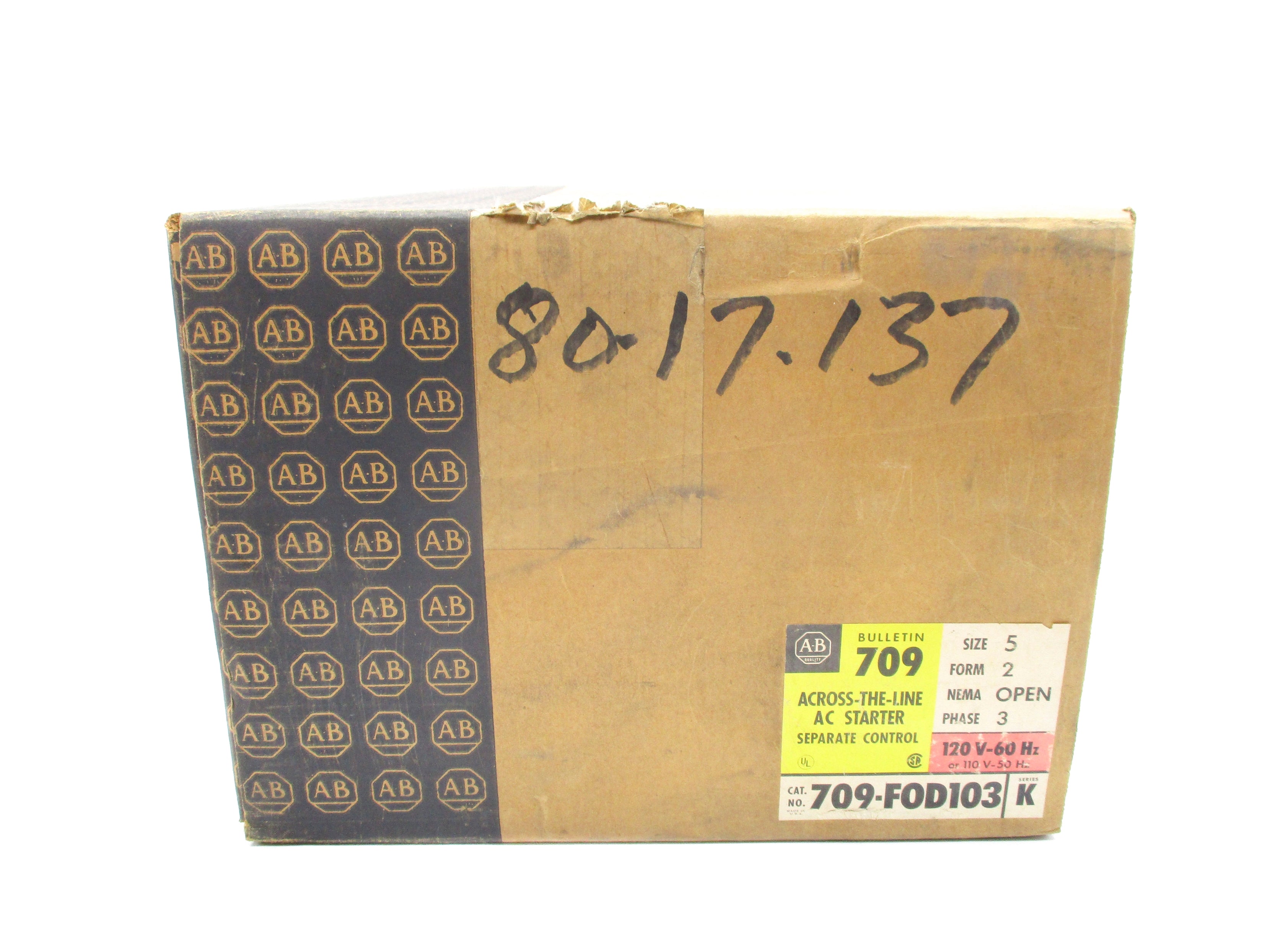 ALLEN BRADLEY 709-FOD103 SER. K 120V (BR/YL) NSMP