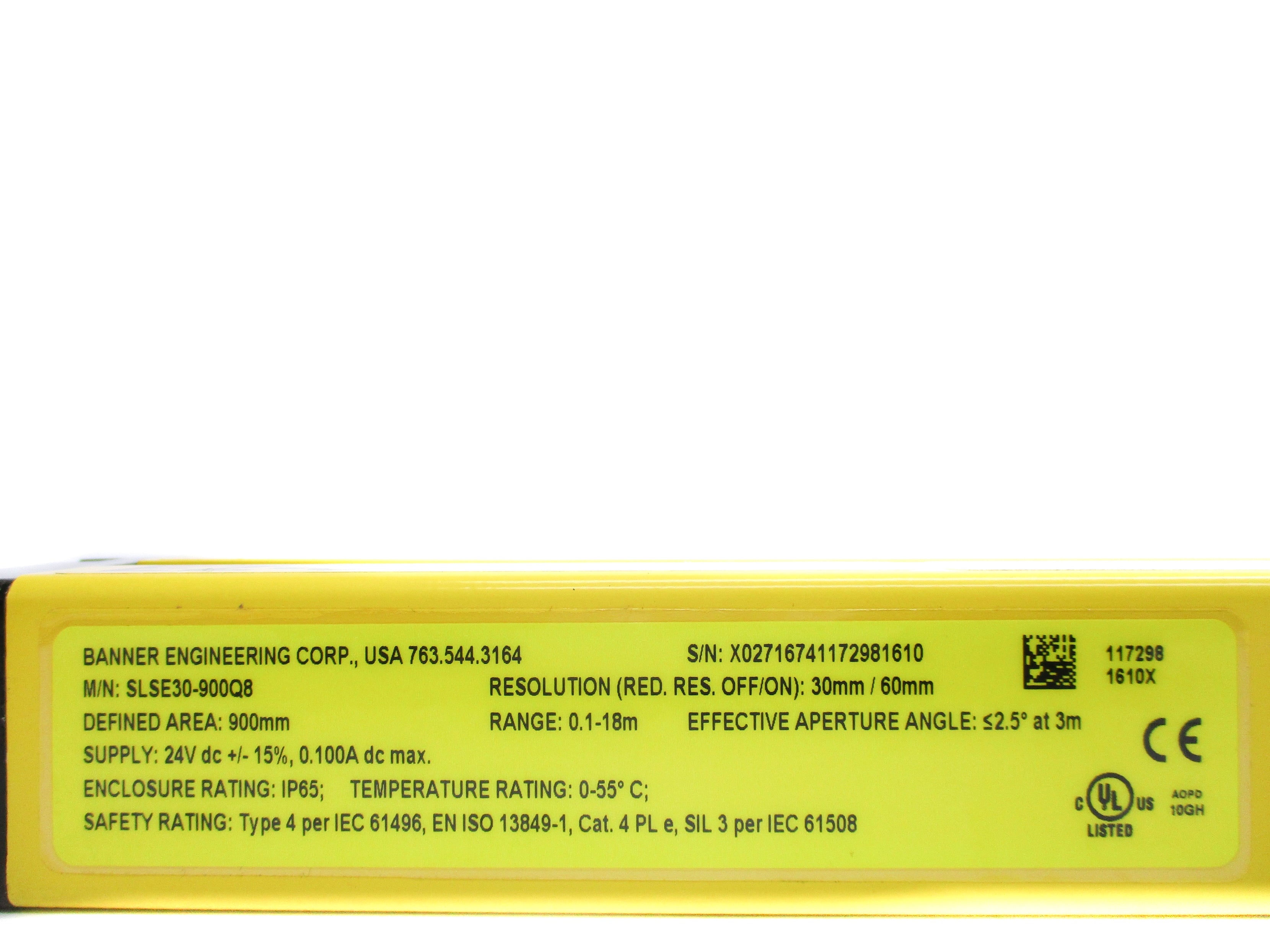 BANNER ENGINEERING SLSE30-900Q8 117298 24VDC 0.100A NSNP