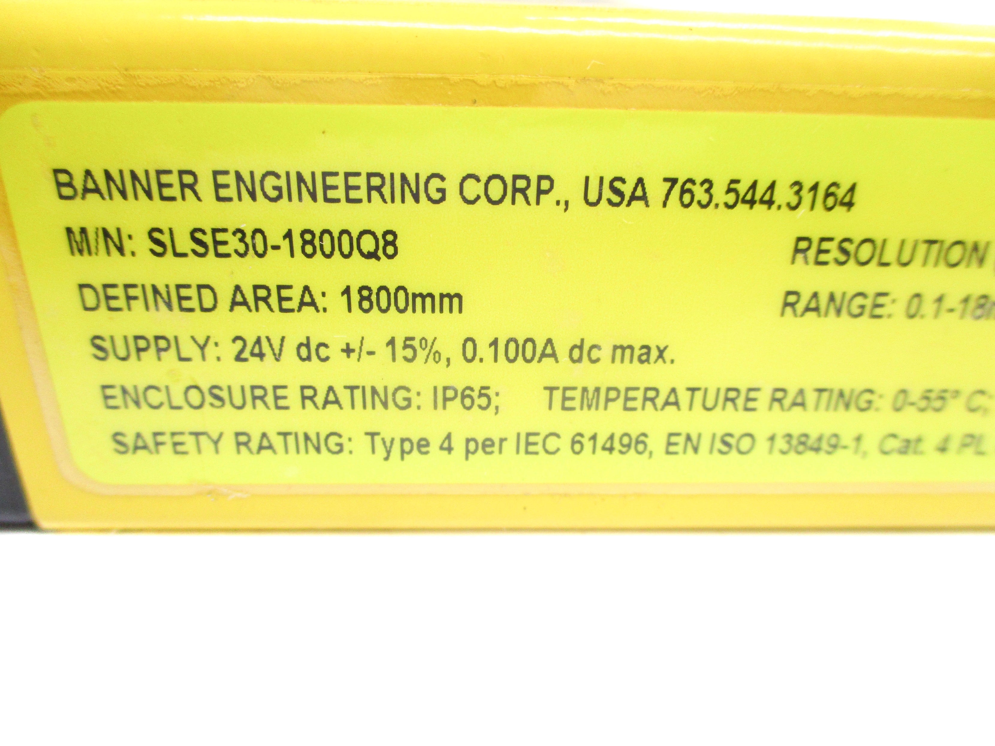 BANNER ENGINEERING SLSE30-1800Q8 72378 NSNP