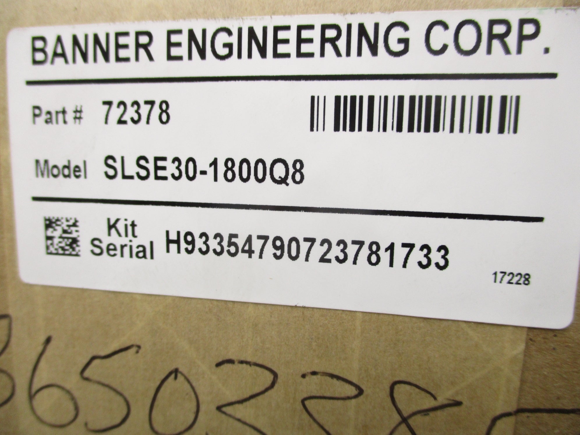 BANNER ENGINEERING SLSE30-1800Q8 72378 NSFS