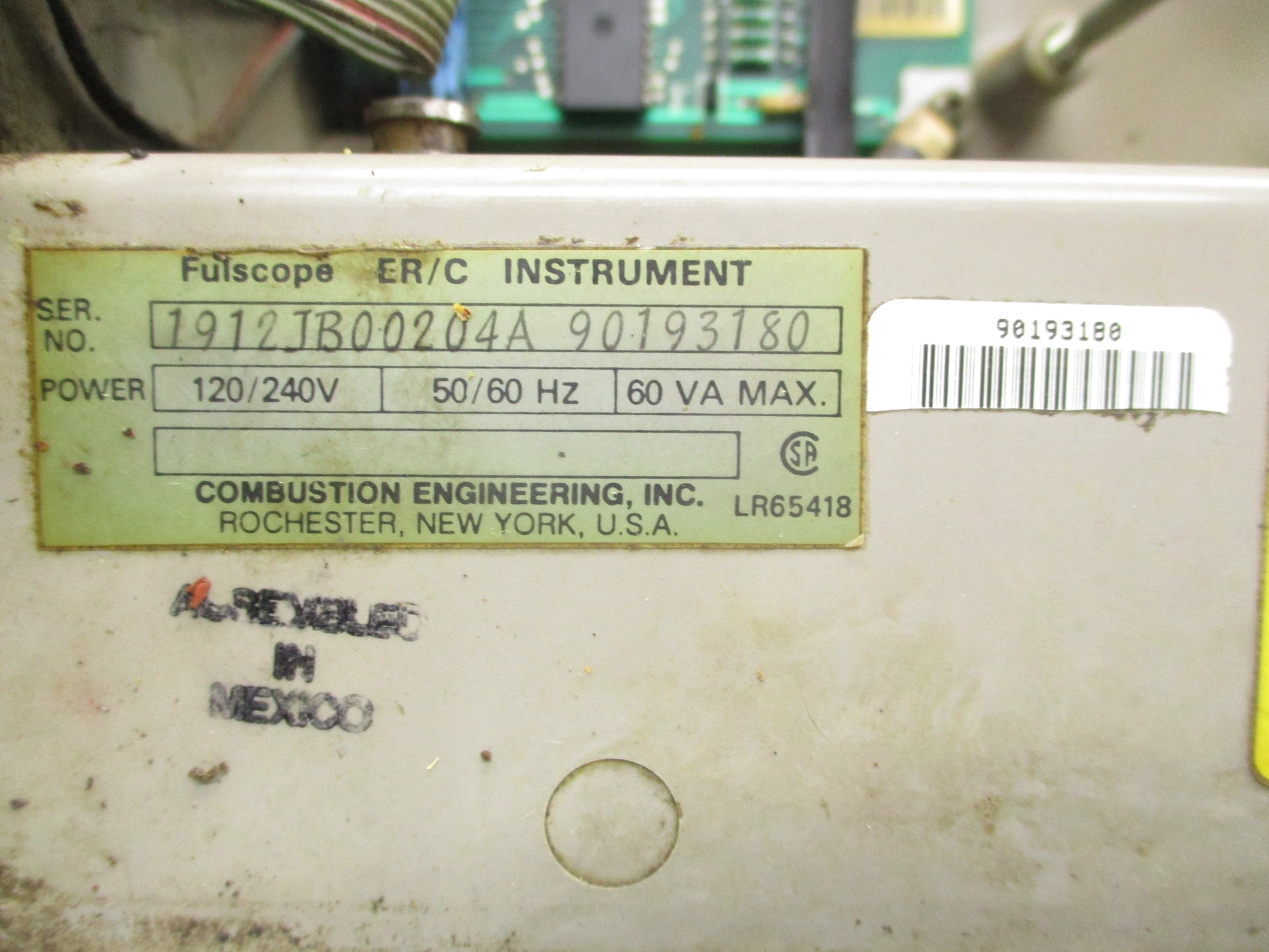 COMBUSTION ENGINEERING ER/C (AS PICTURED) UNMP