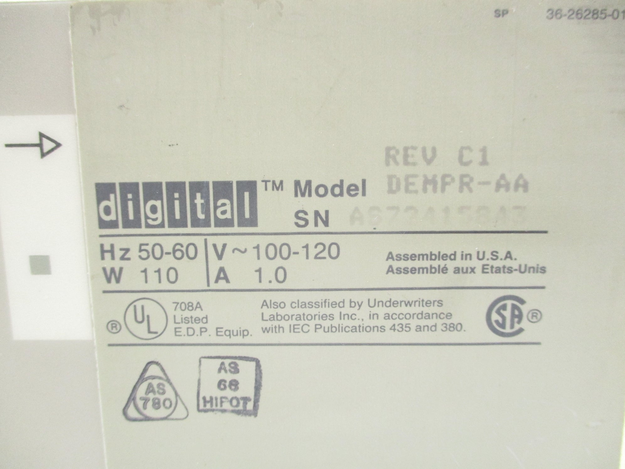 DIGITAL DEMPR-AA (AS PICTURED) UNMP