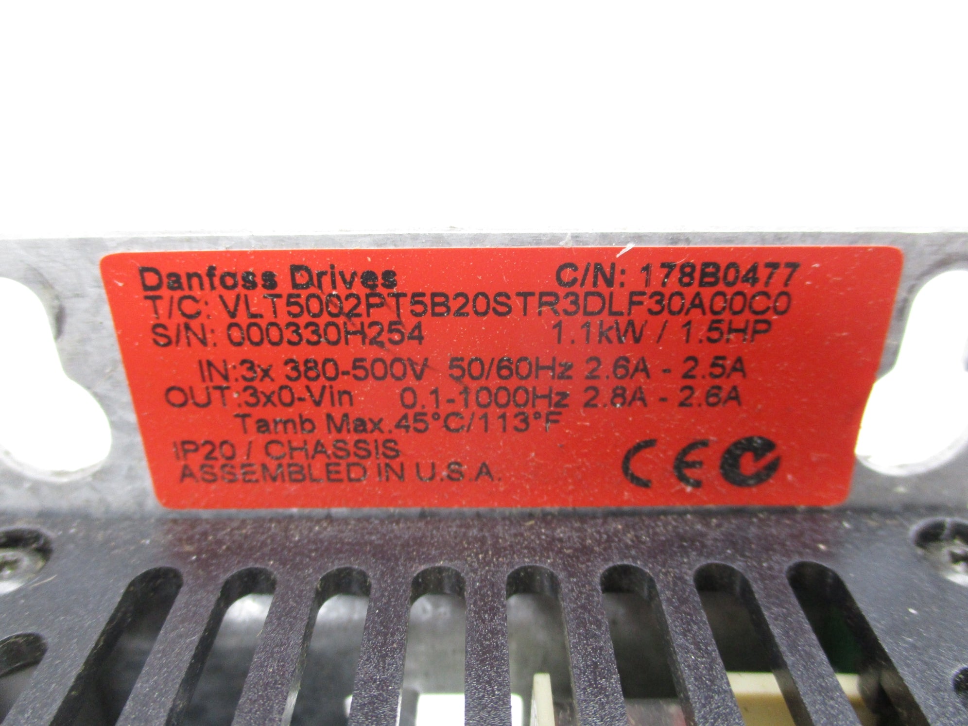 DANFOSS VLT5002PT5B20STR3DLF30A00C0 UNMP