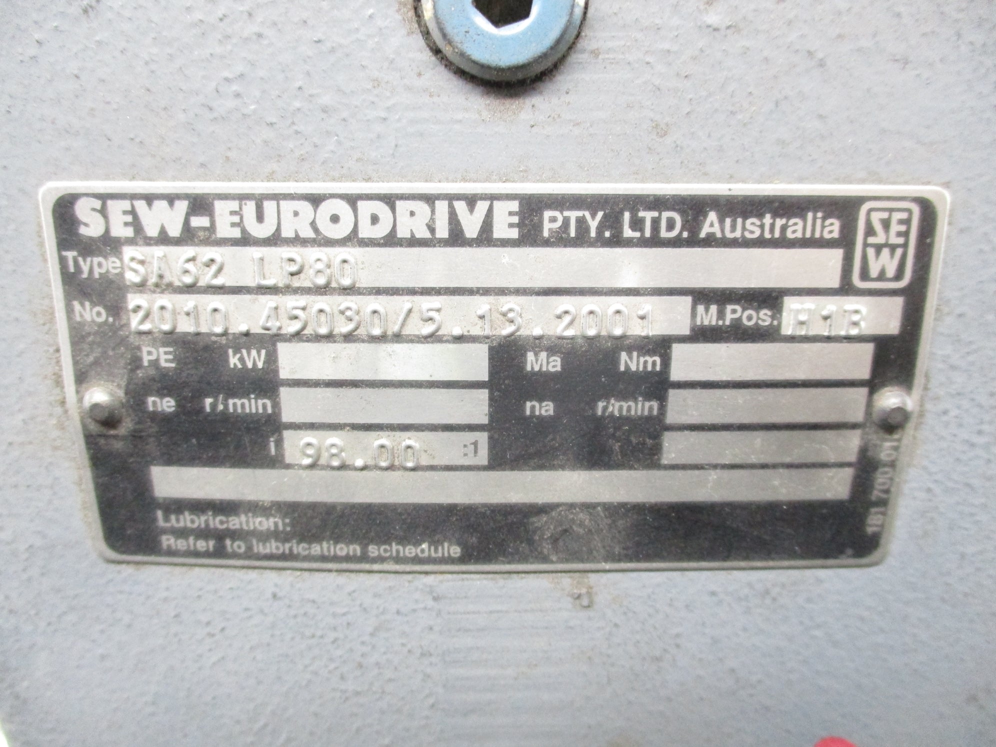 SEW EURODRIVE SA62LP80 NSNP