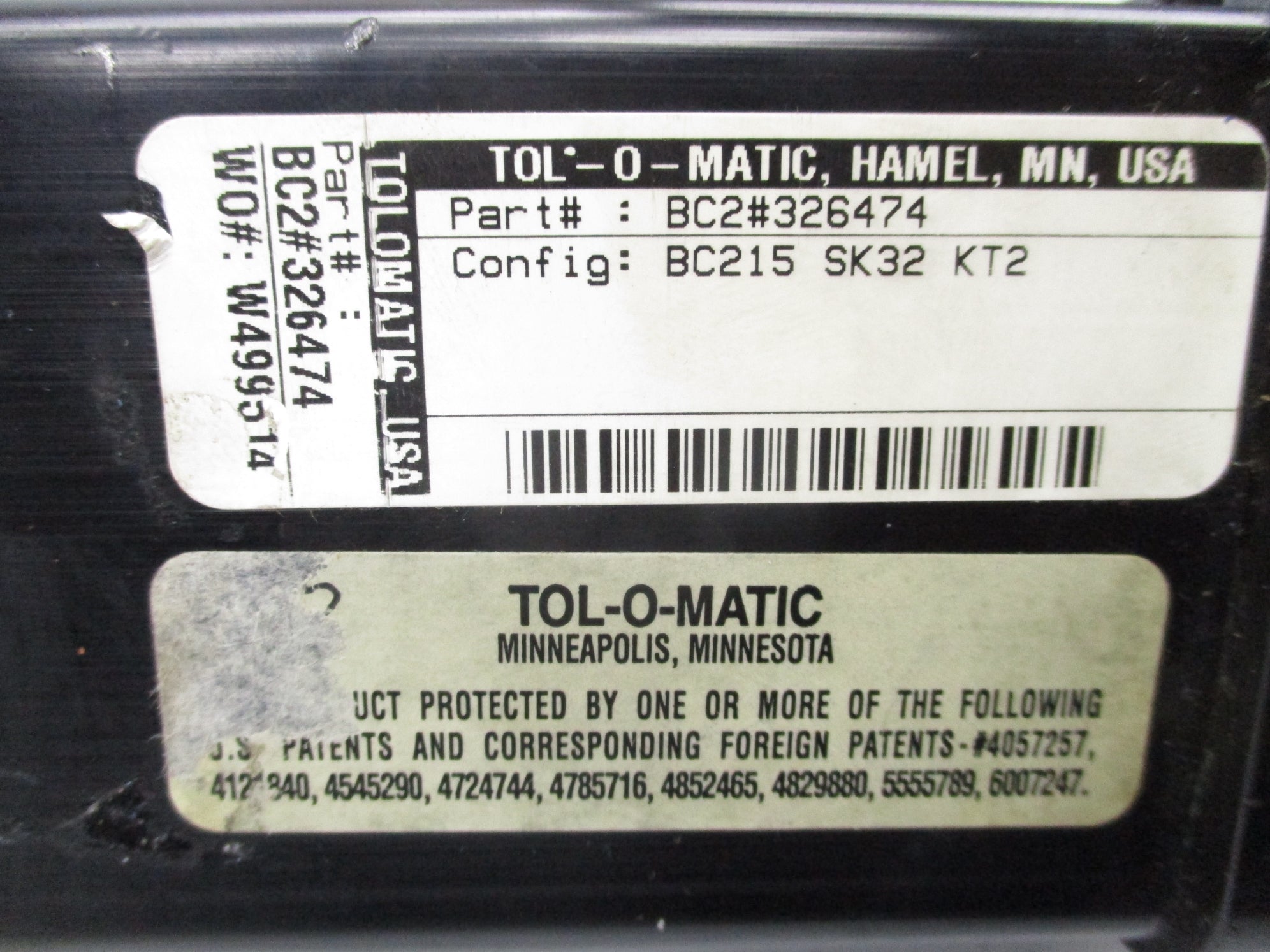 TOL-O-MATIC BC2#326474 NSNP