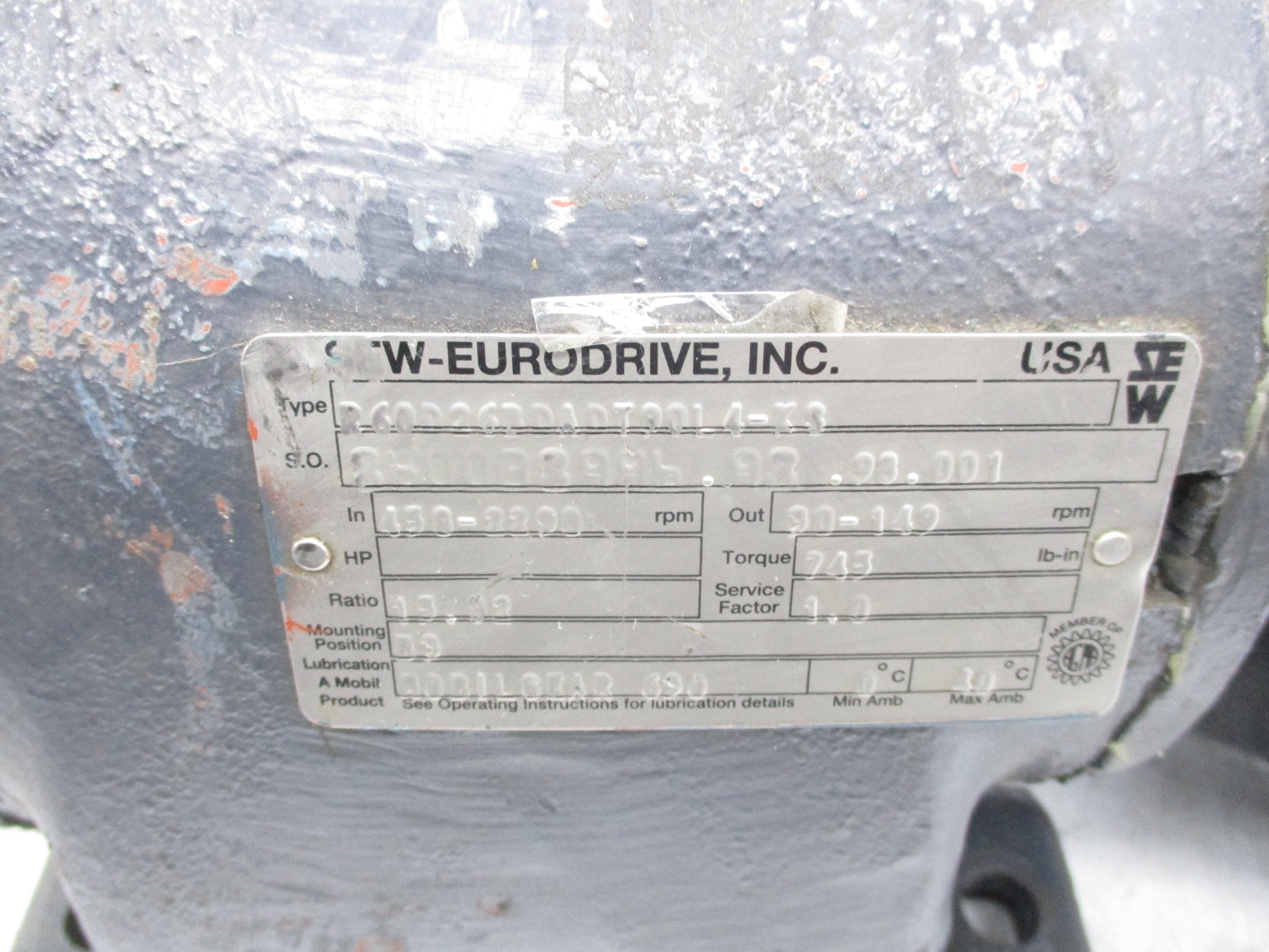 SEW EURODRIVE R60D263DADT90L4-K3 (AS PICTURED) UNMP
