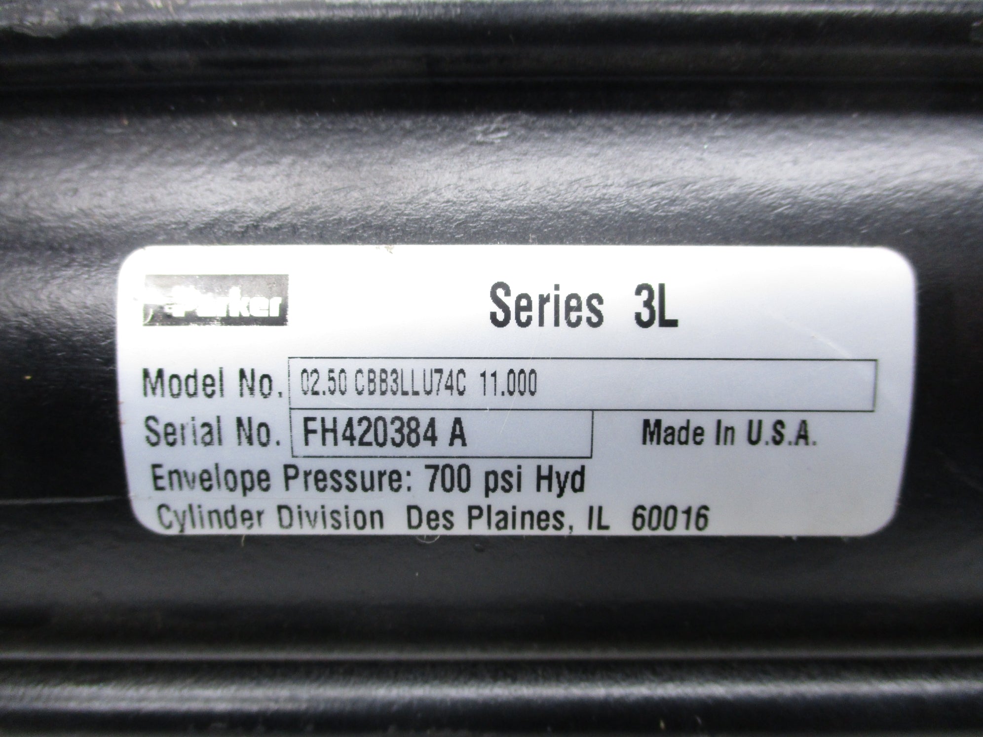 PARKER 02.50CBB3LLU74C11.000 700PSI NSNP