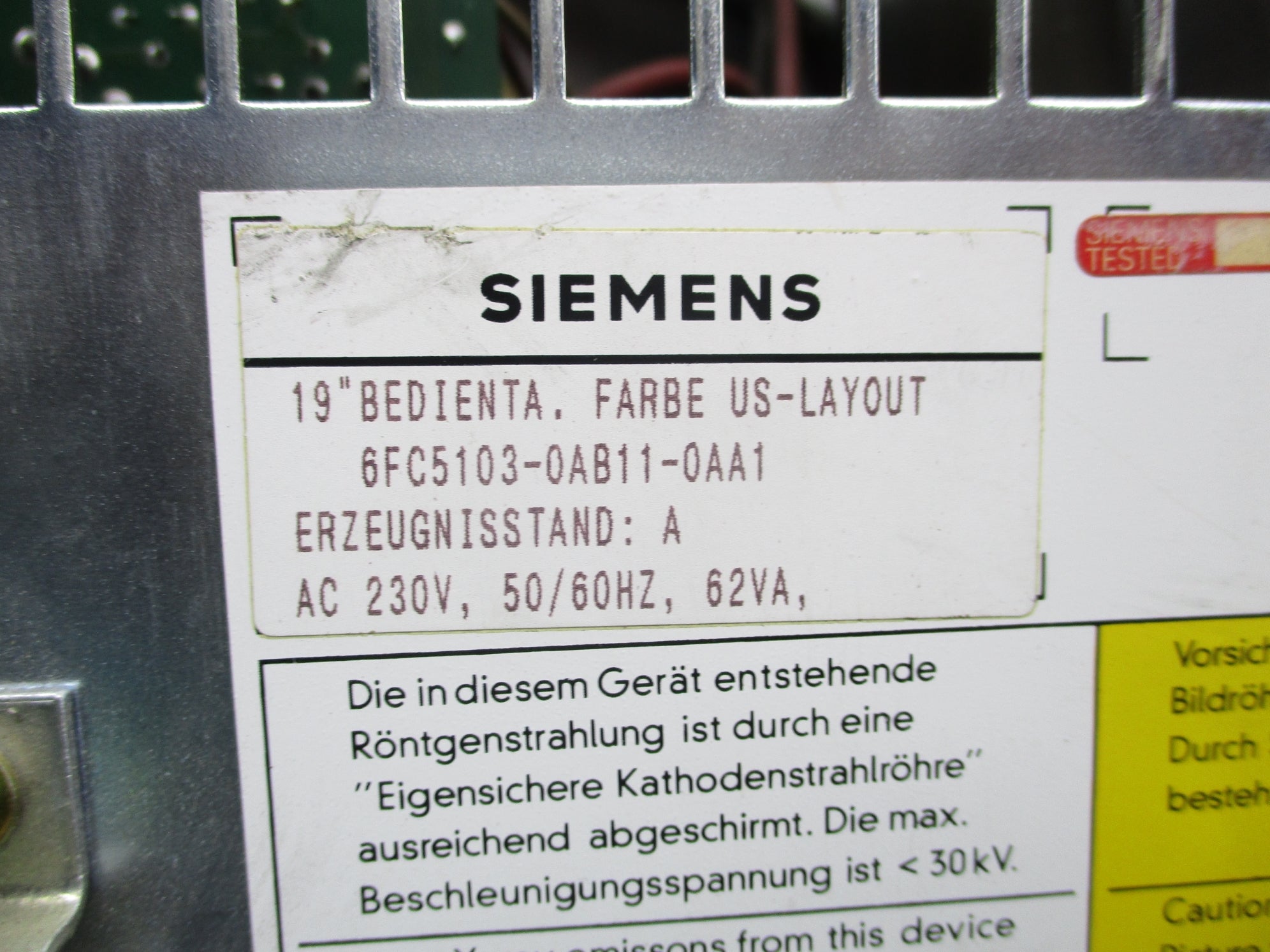 SIEMENS 6FC5103-0AB11-0AA1 UNMP