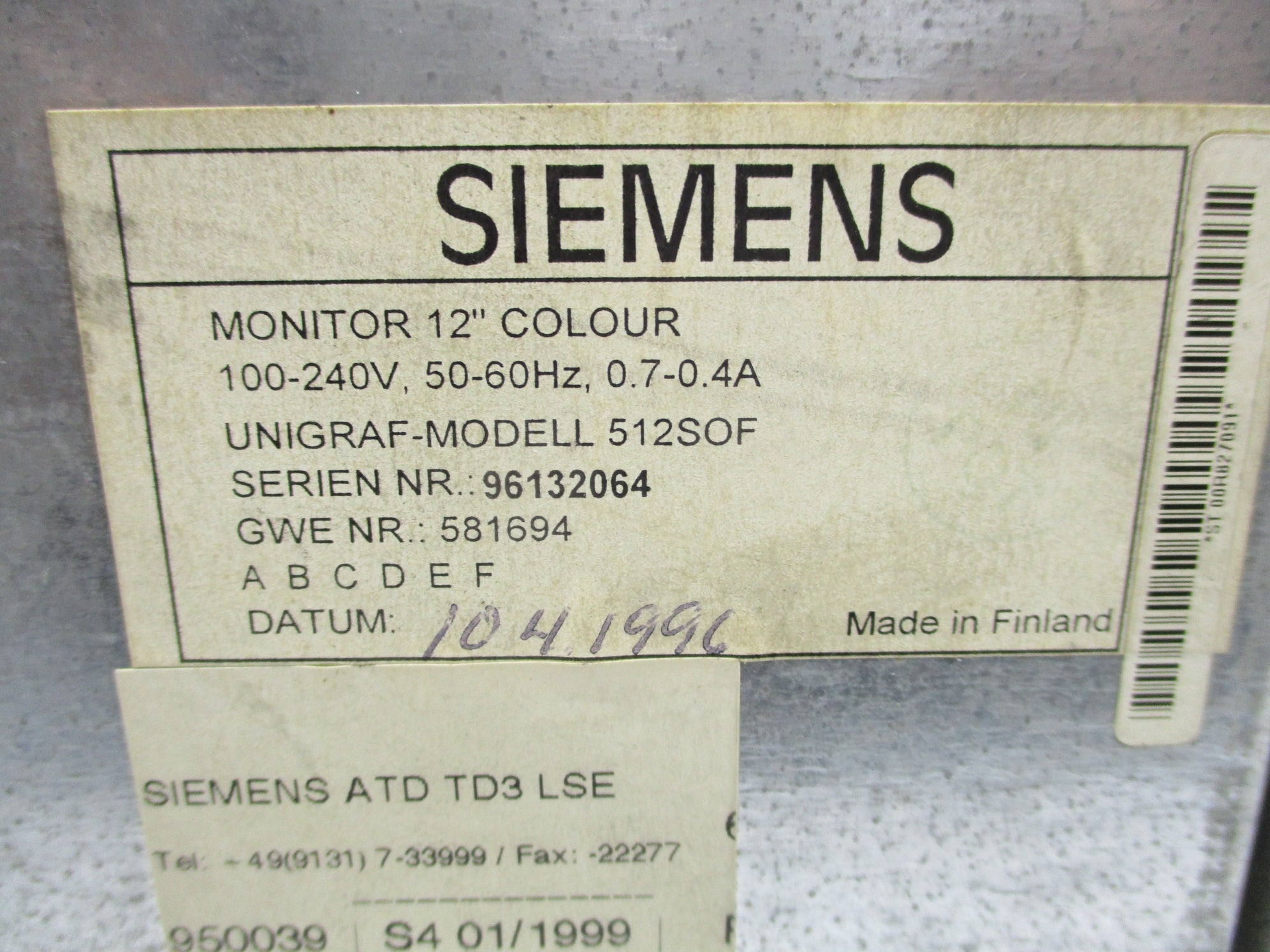 SIEMENS 512SOF UNMP