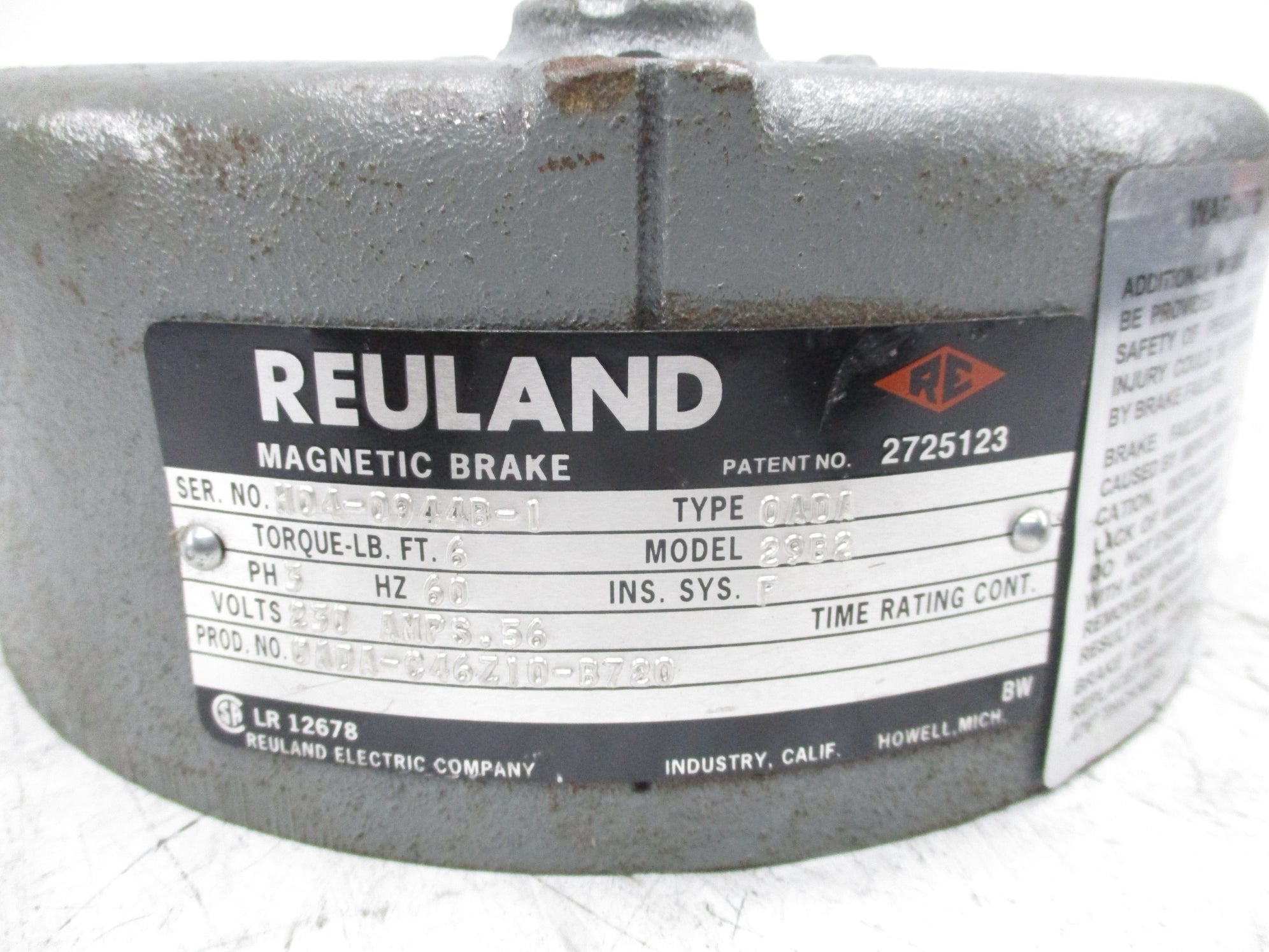 REULAND 0ADA-046Z10-B720 (AS PICTURED) NSNP