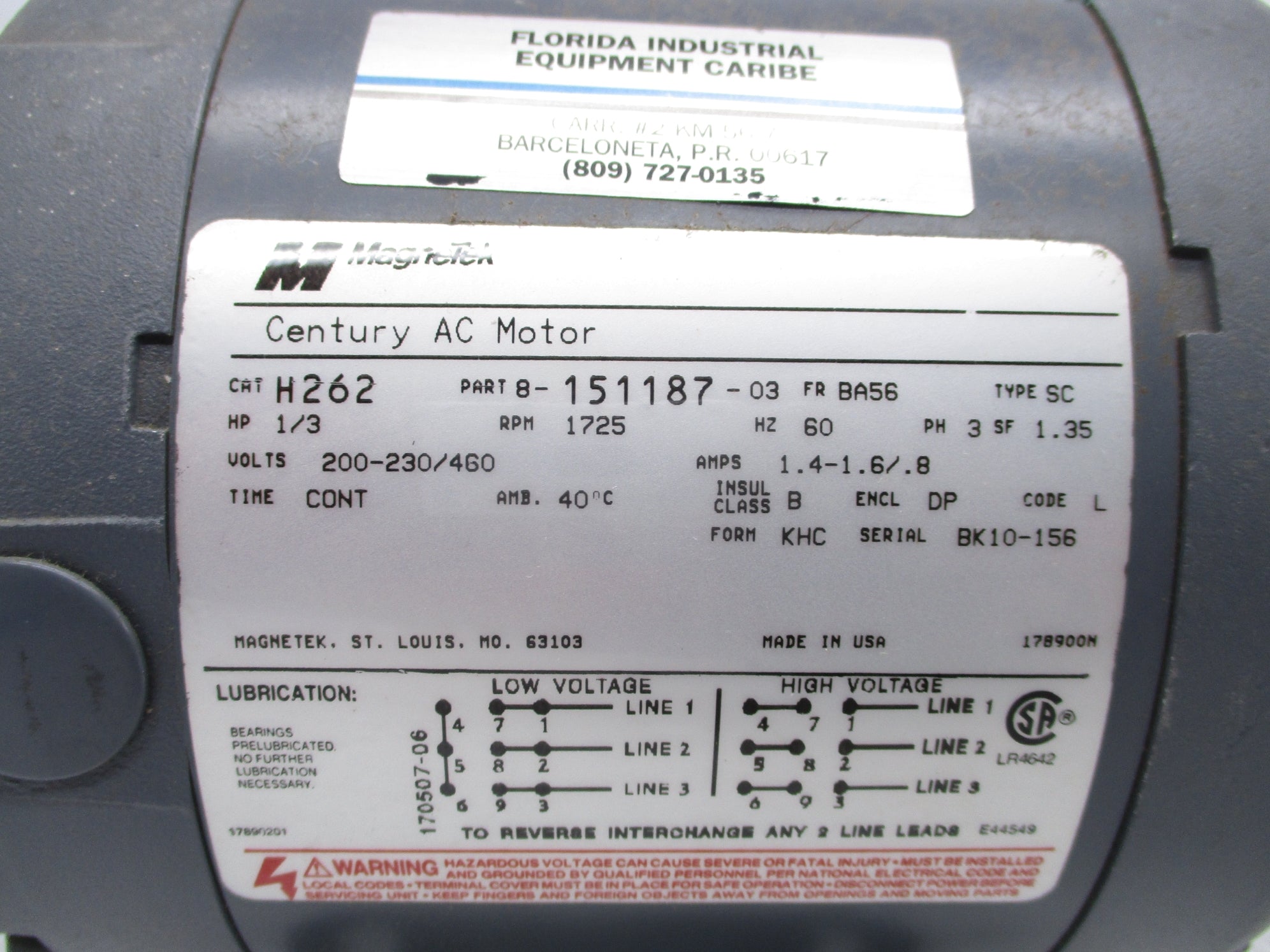 MAGNETEK H262 NSNP