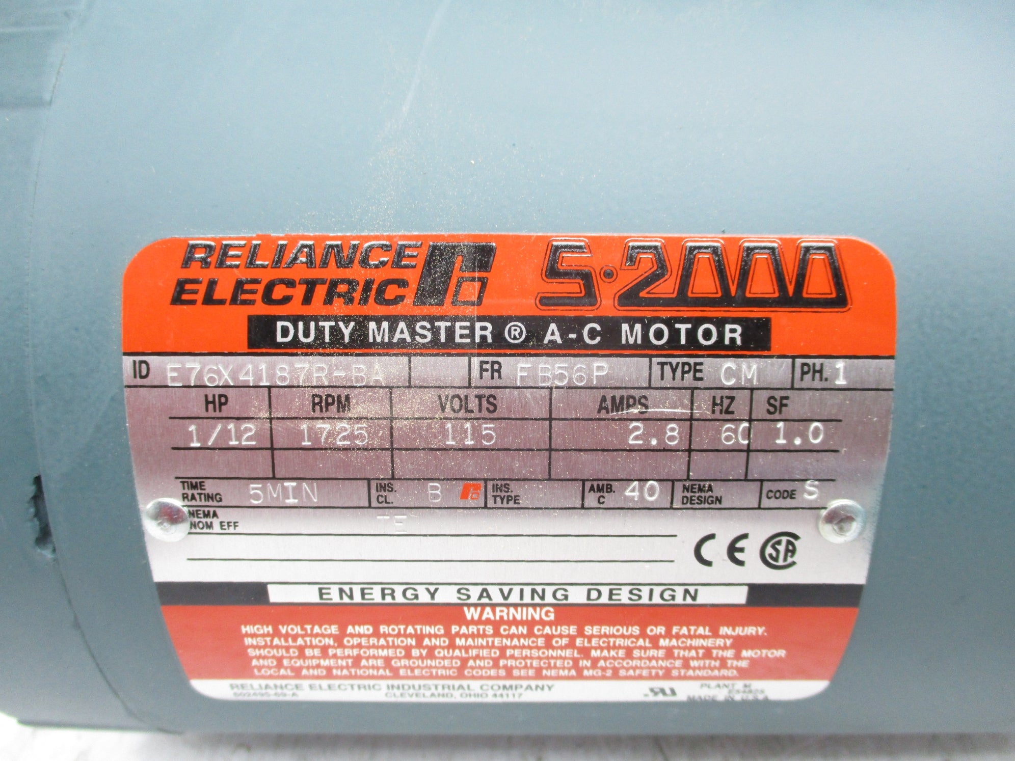 RELIANCE ELECTRIC E76X4187R-BA NSNP