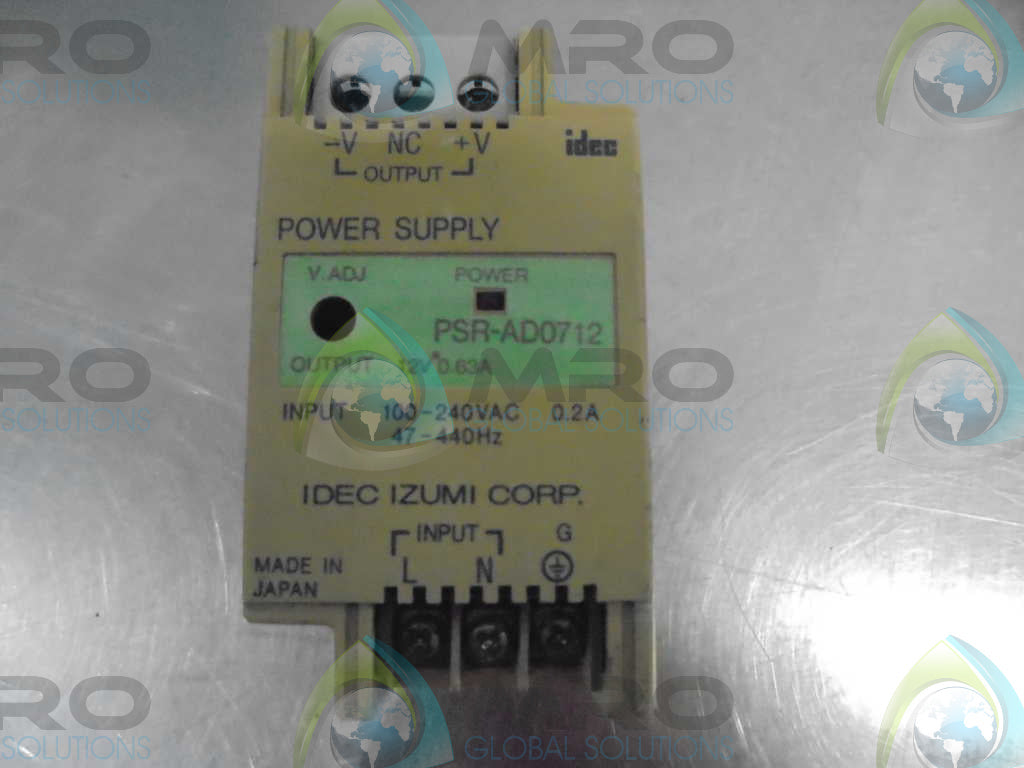 IDEC PSR-AD0712 POWER SUPPLY *USED*